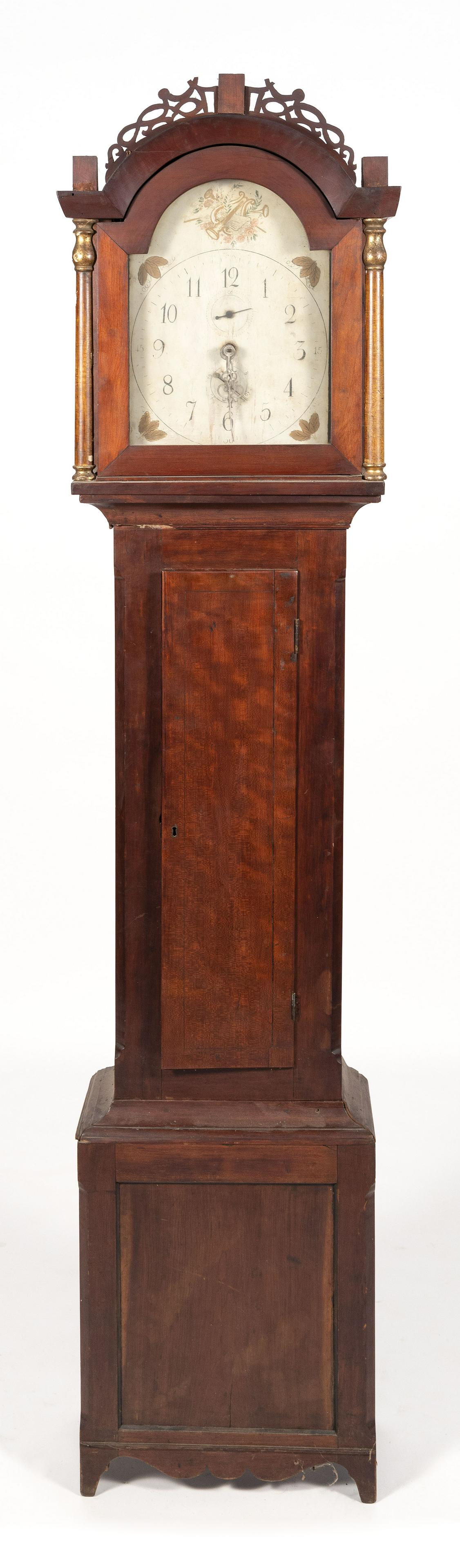 CONNECTICUT TALL-CASE CLOCK 19th Century Height 85.5". (1 of 4)