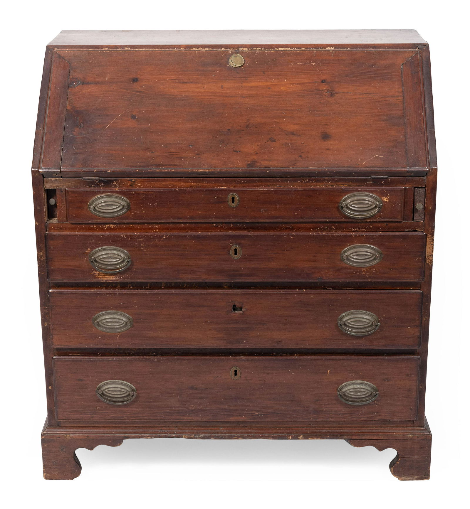 HEPPLEWHITE SLANT-LID DESK Circa 1790 Height 42”. (1 of 1)