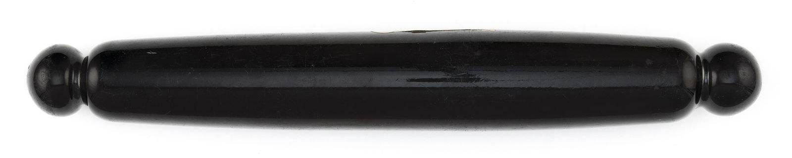 AMBER BLOWN-MOLDED GLASS ROLLING PIN 19th Century (1 of 1)