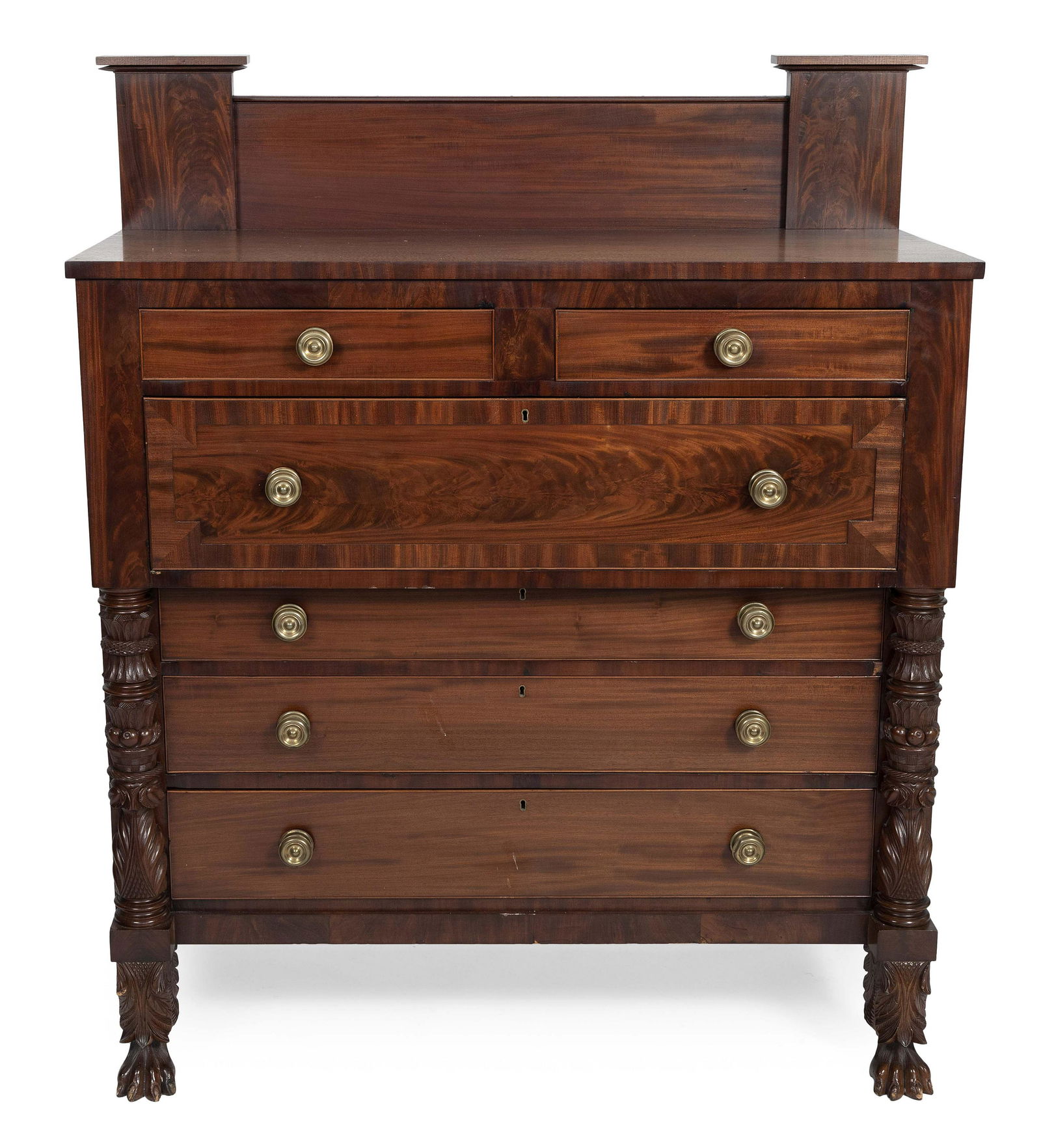 TALL EMPIRE CHEST Circa 1830 Height 60”. Width (1 of 3)