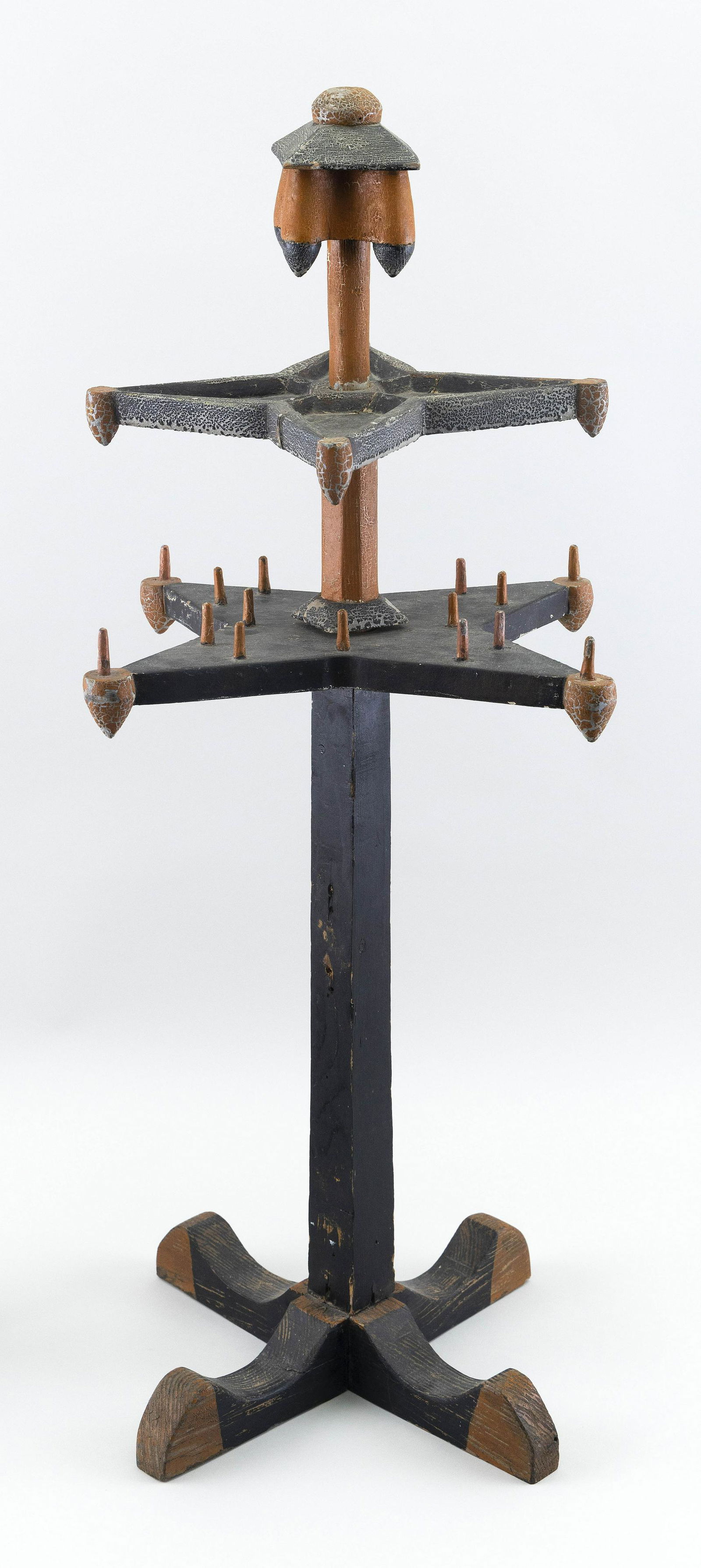 FOLK ART THREAD STAND Early 20th Century Height (1 of 1)