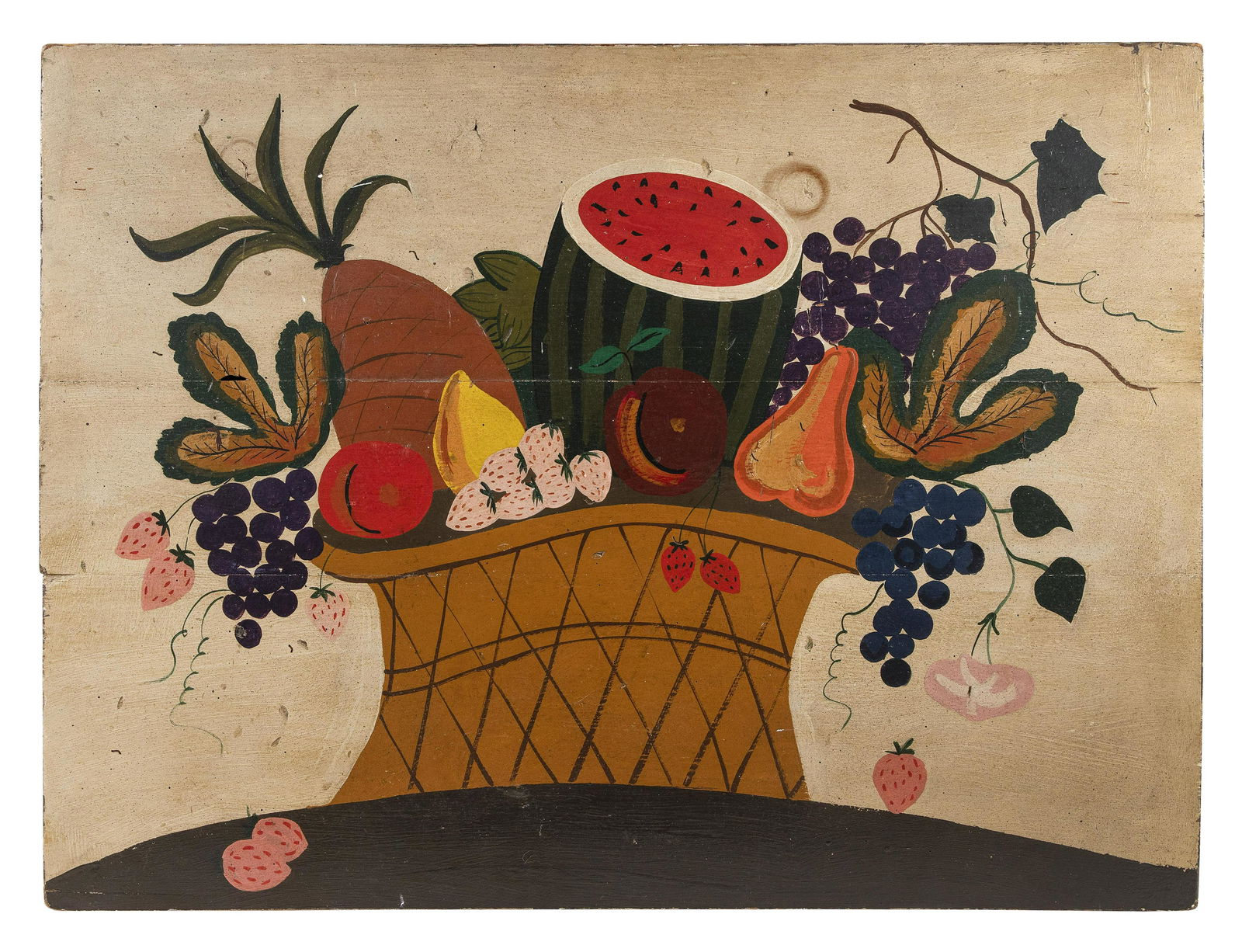 FOLK ART-STYLE FIRE BOARD Contemporary Height 30” (1 of 2)