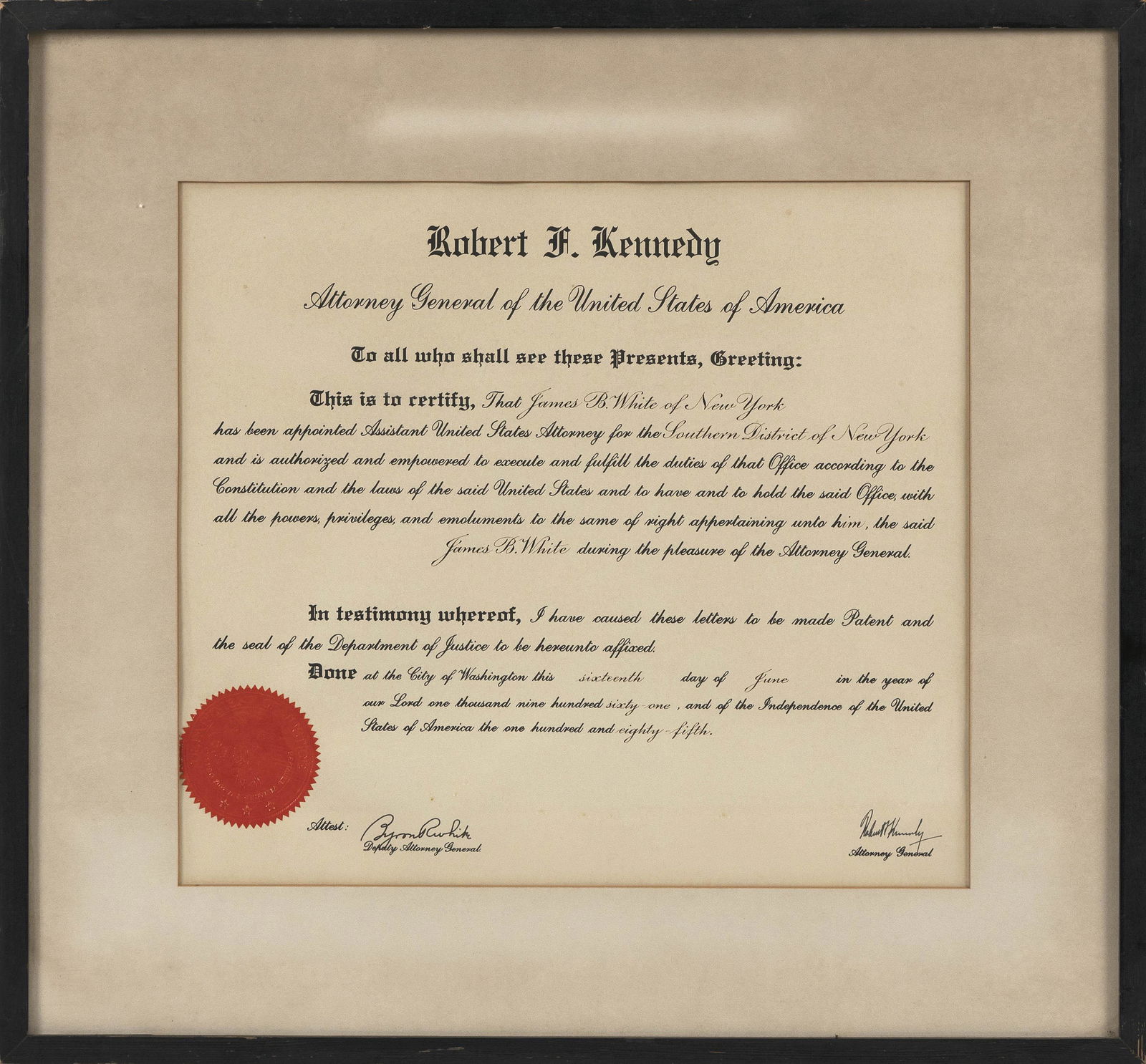 DOCUMENT PERTAINING TO ROBERT F. KENNEDY Dated June 16, (1 of 2)