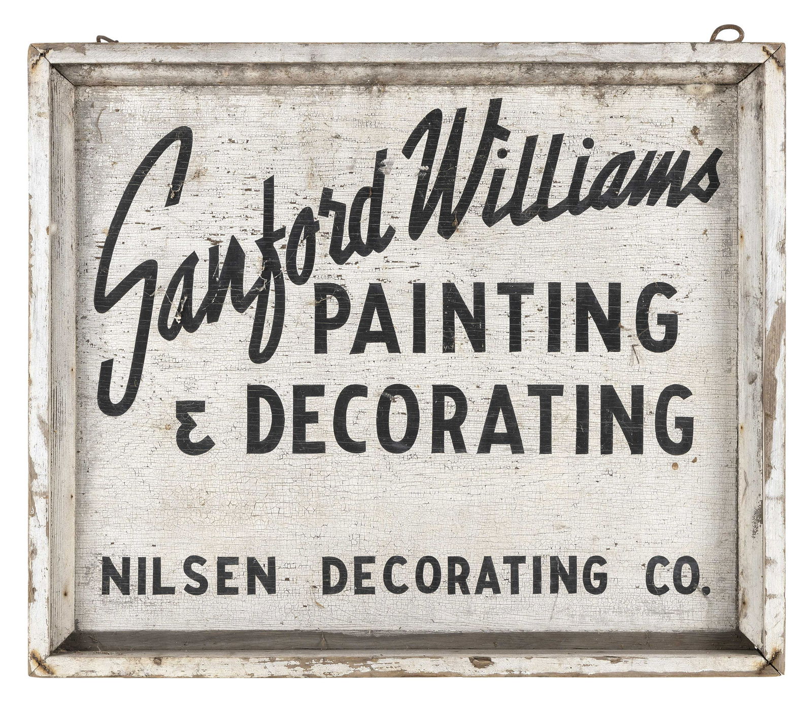 DOUBLE-SIDED TRADE SIGN Mid-20th Century Height 23.5". (1 of 2)