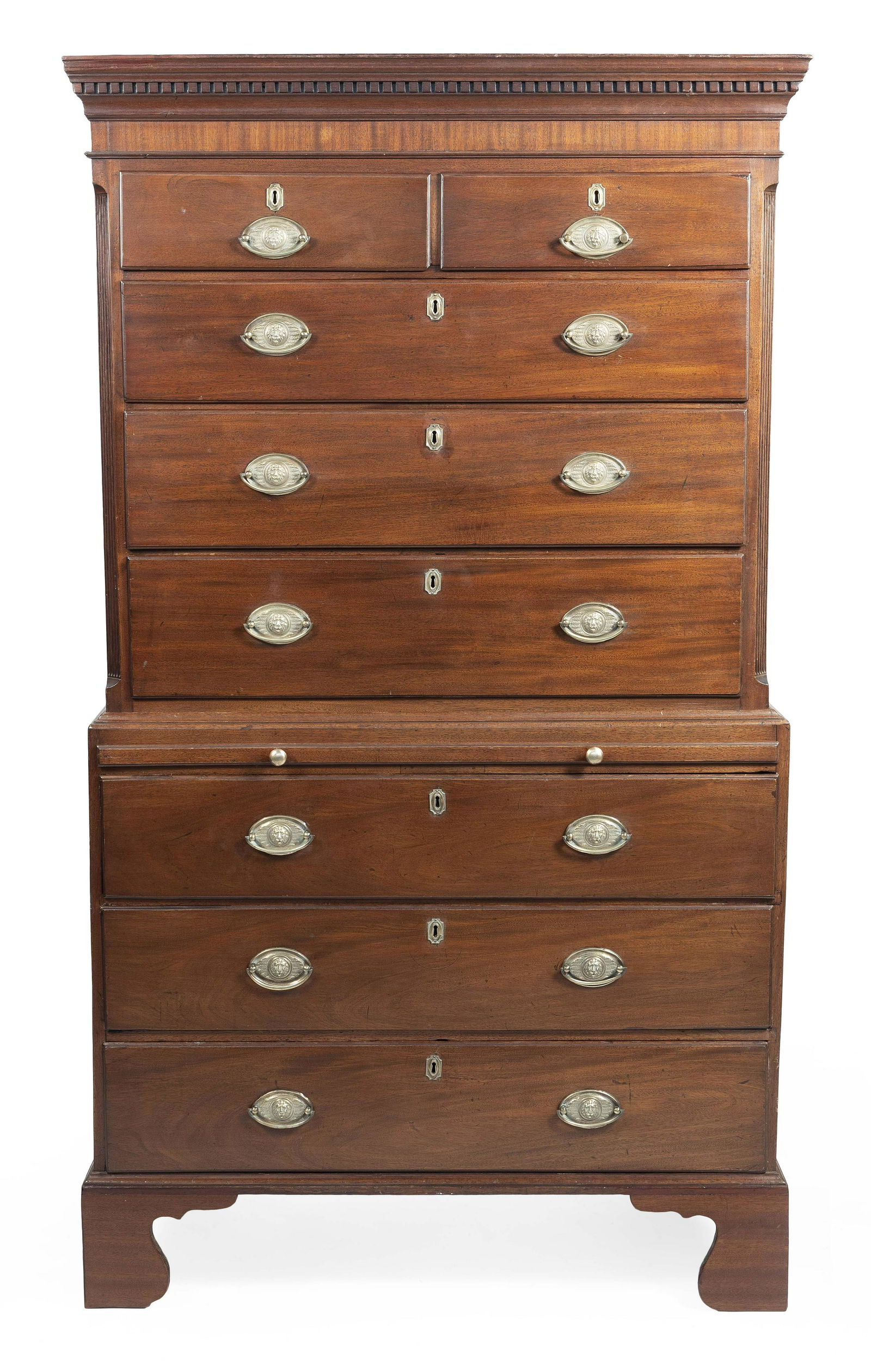 CHIPPENDALE CHEST-ON-CHEST Late 18th Century Height (1 of 4)