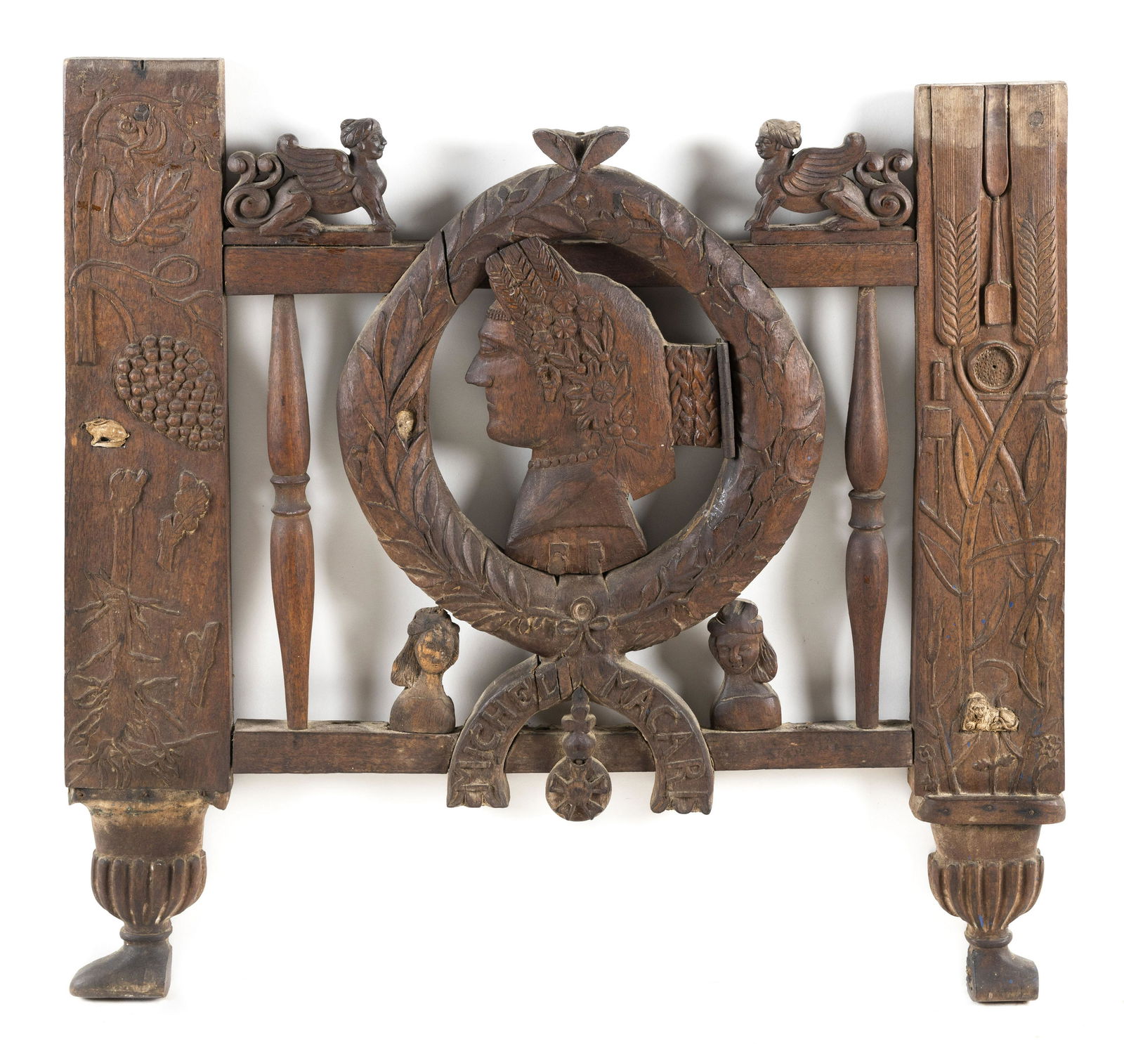 FRENCH CARVED WALNUT BREAD CABINET PANEL 19th Century (1 of 1)