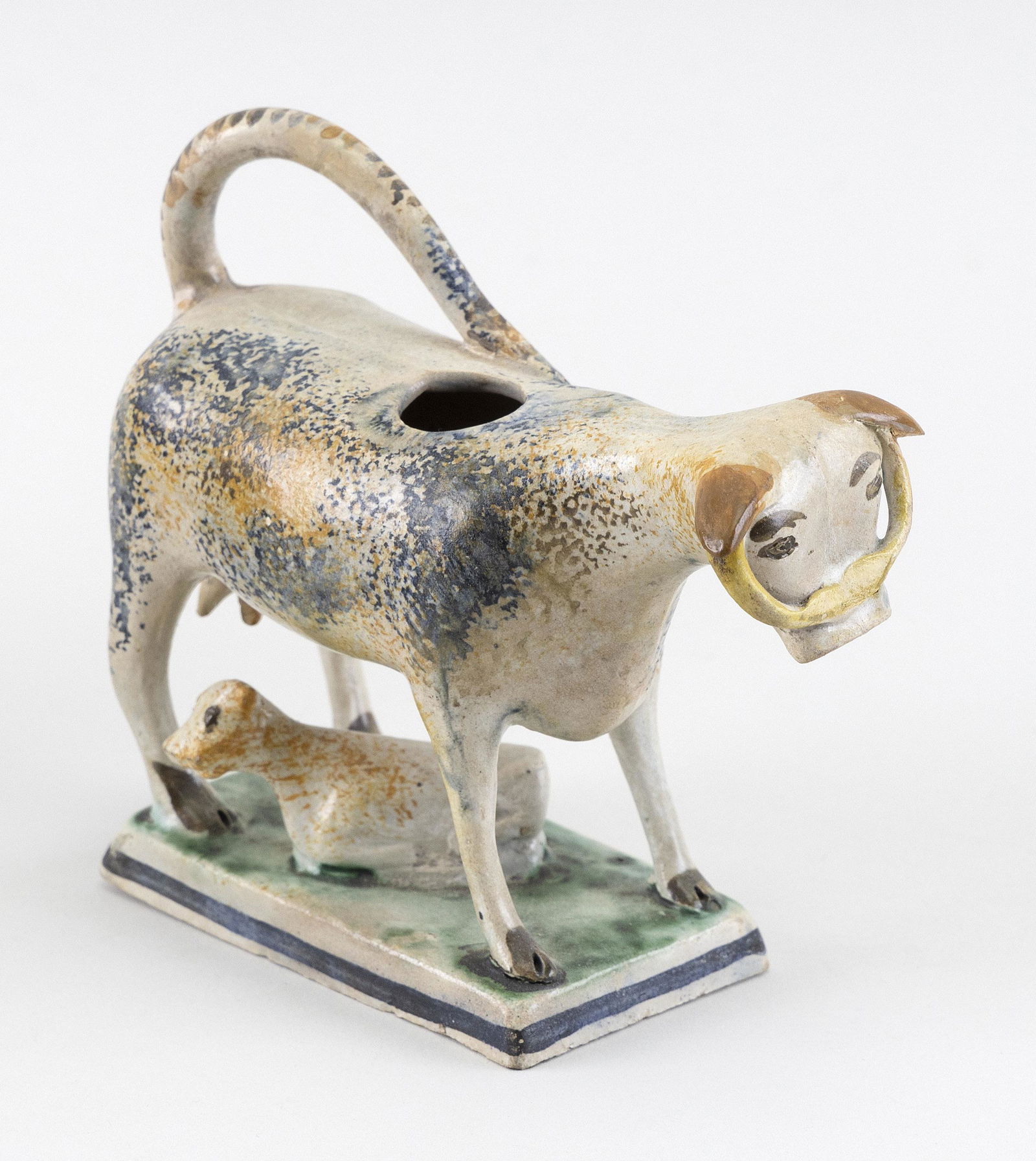 STAFFORDSHIRE CERAMIC COW CREAMER Early 19th Century (1 of 3)