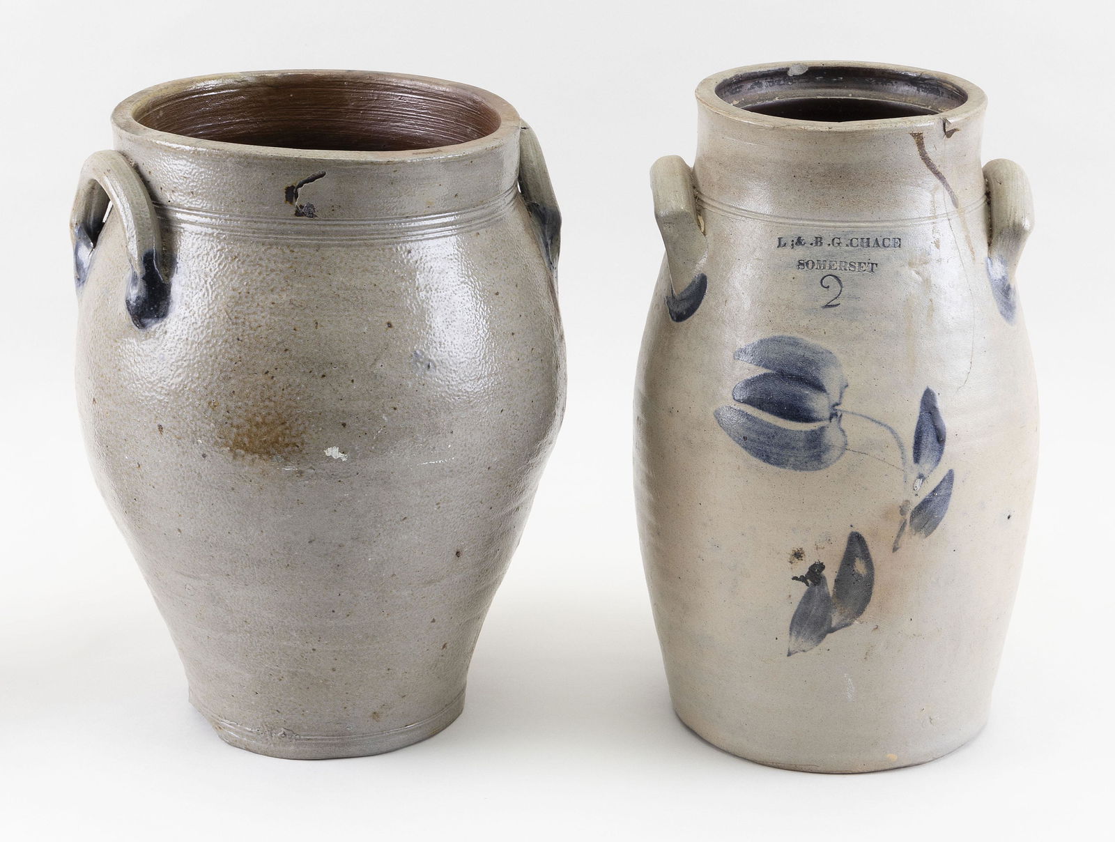 TWO PIECES OF STONEWARE Late 19th Century (1 of 2)