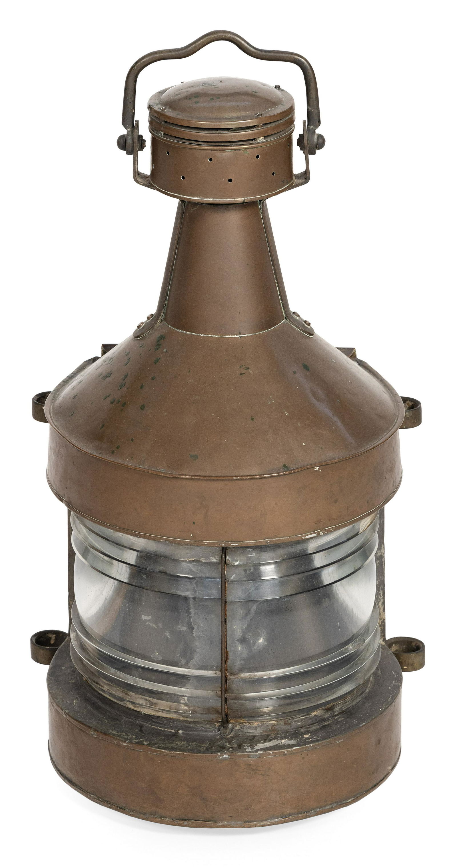 COPPER SHIP’S LANTERN Early 20th Century Height (1 of 3)