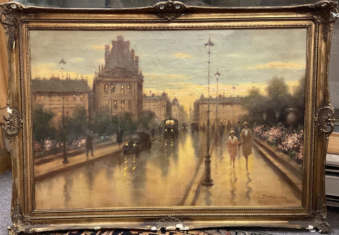 FRENCH SCHOOL (Mid-20th Century,), Paris street scene., (1 of 2)