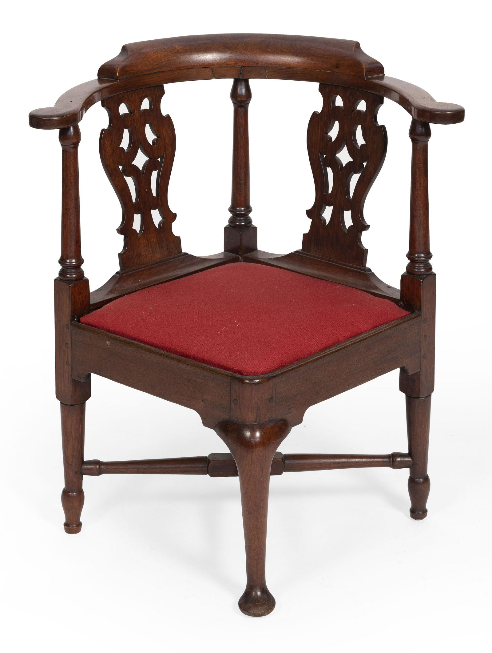 CHIPPENDALE TRANSITIONAL CORNER CHAIR Massachusetts, (1 of 1)