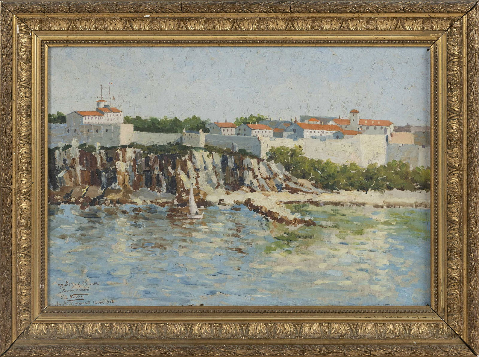 FRENCH SCHOOL (Early 20th Century,), Coastal scene., (1 of 2)