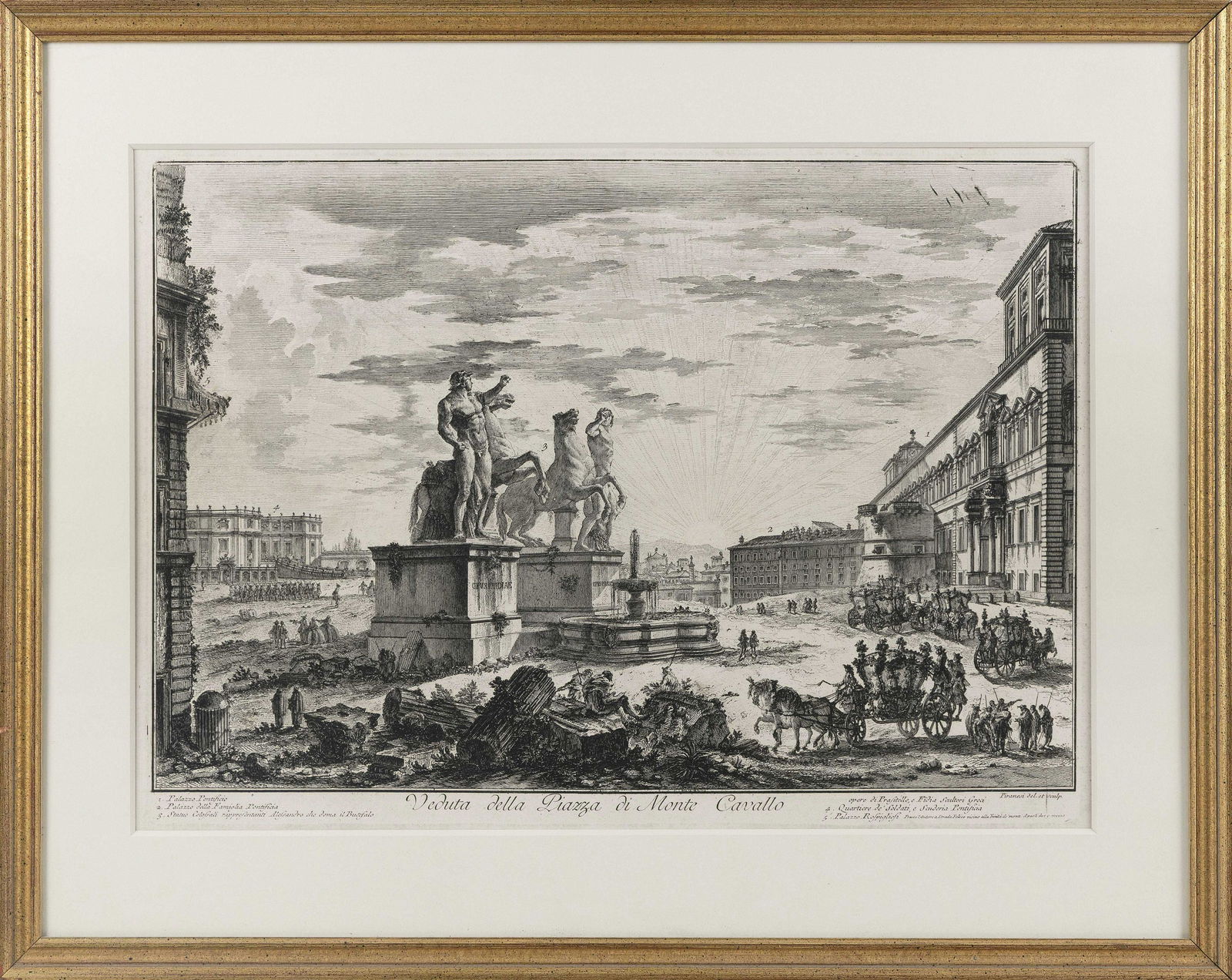 GIOVANNI BATTISTA PIRANESI (Italy, 1720-1778), "Veduta (1 of 4)