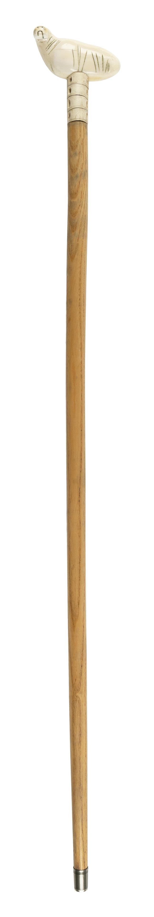 WALKING STICK WITH WALRUS-FORM HANDLE Early 20th (1 of 2)
