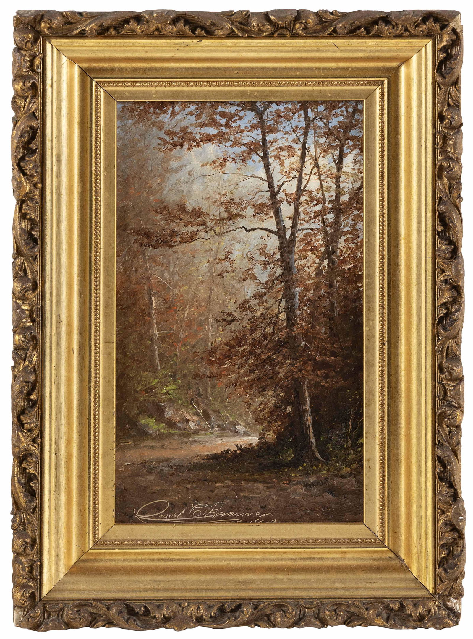 AMERICAN SCHOOL (19th Century,), Autumn forest scene., (1 of 3)