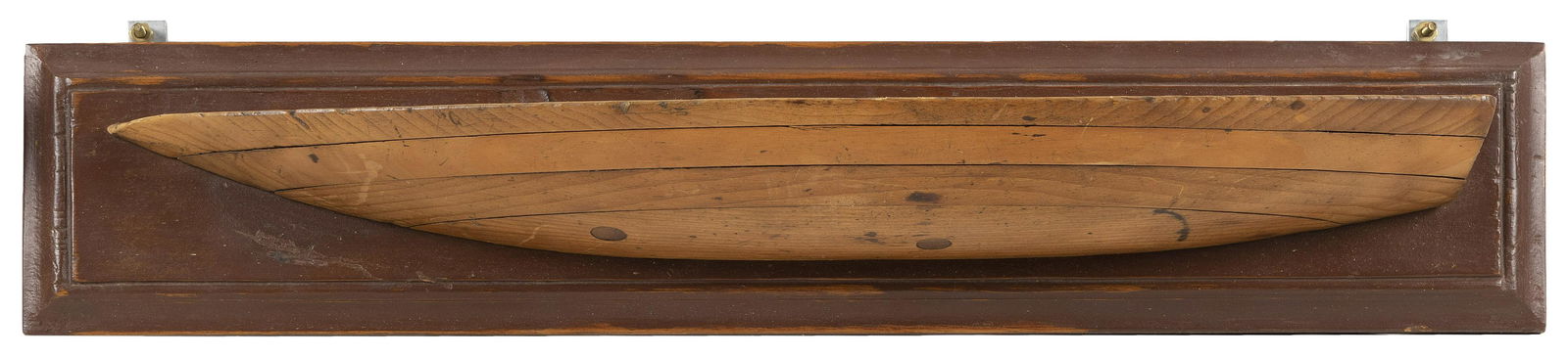 MOUNTED BUILDER'S HALF HULL MODEL OF A SAILING YACHT (1 of 2)