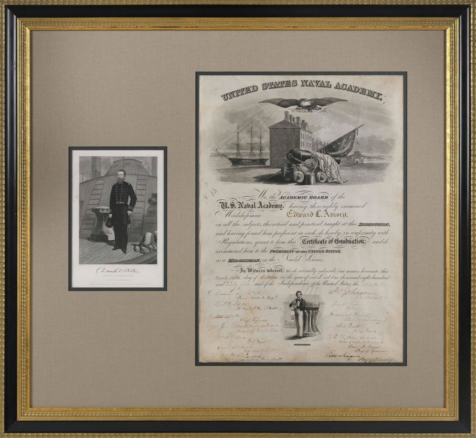 UNITED STATES NAVAL ACADEMY CERTIFICATE OF GRADUATION (1 of 2)