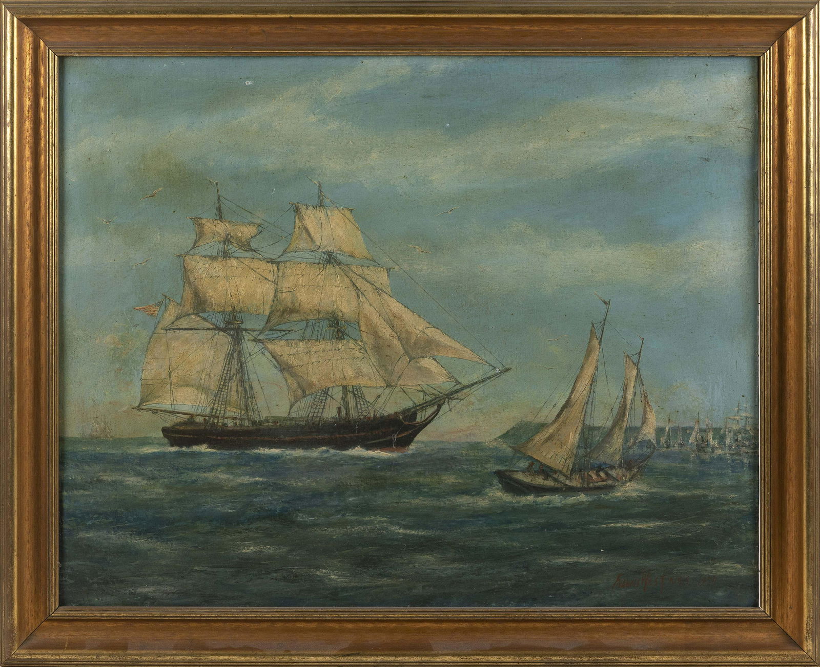 FRANCIS WEST (United Kingdom, b. 1936), Sailing ships (1 of 2)