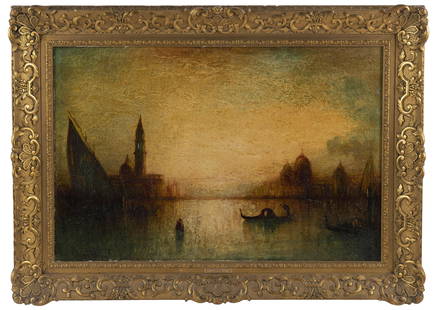 GEORGE HENRY BOGERT (New York/France, 1864-1944),: GEORGE HENRY BOGERT New York/France 1864-1944 Venetian scene. Signed lower left "Geo. H. Bogert". Oil on canvas, 20" x 30". Framed 27" x 37".