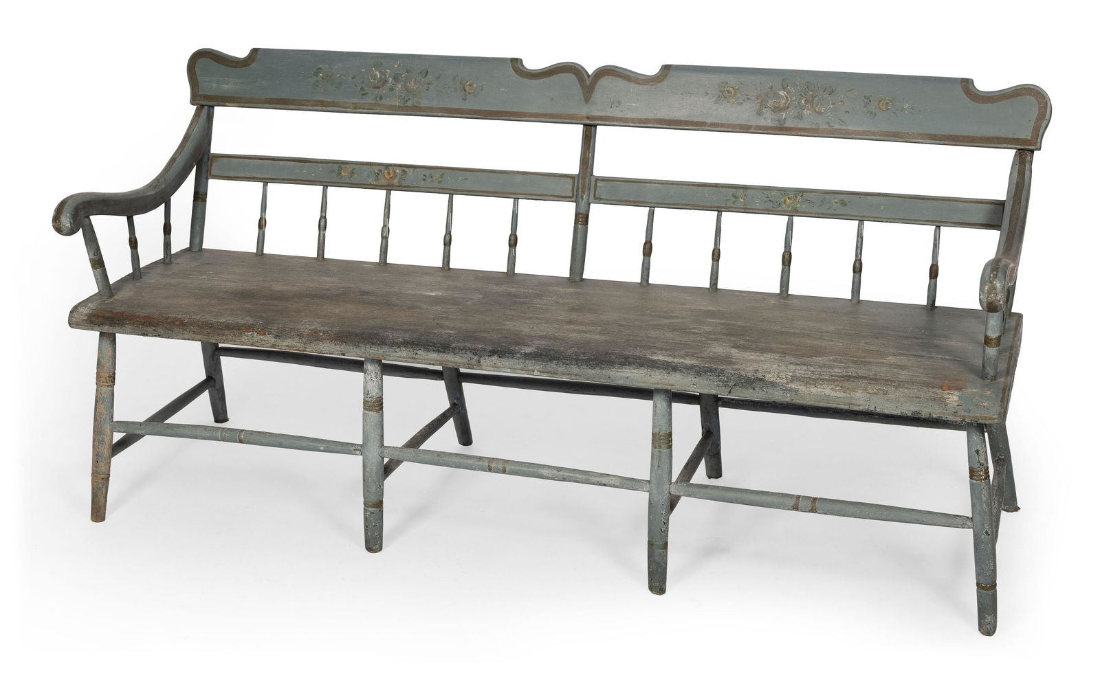 PENNSYLVANIA BENCH First Half of the 19th Century Back (1 of 2)