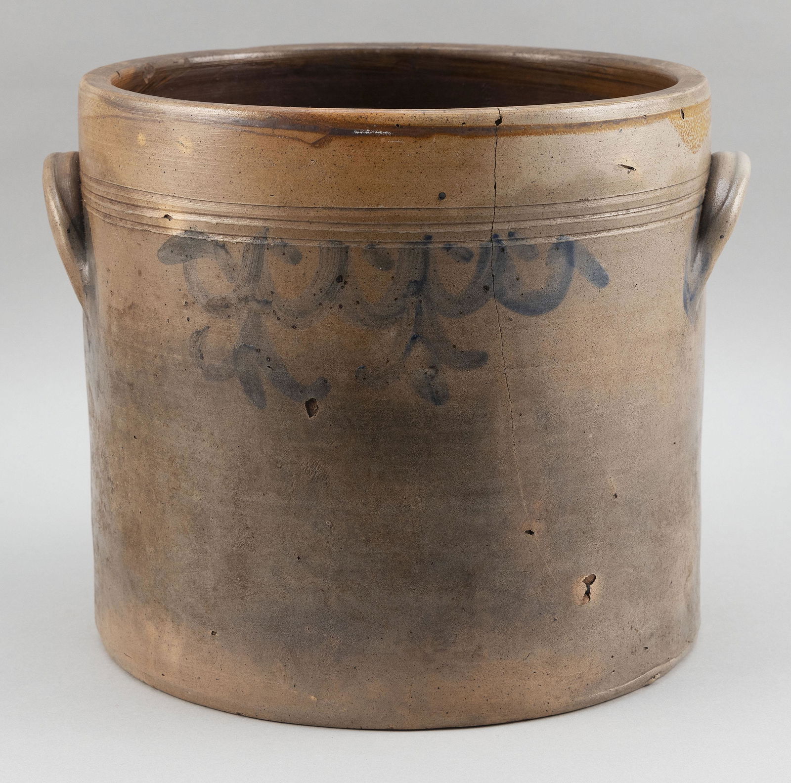 STONEWARE CROCK 19th Century Height 10.25”. (1 of 3)