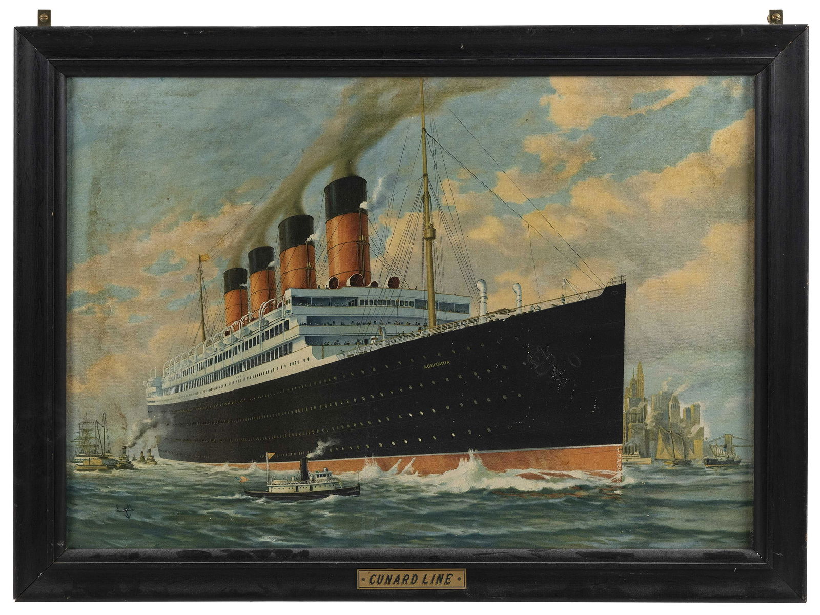 AMERICAN SCHOOL (20th Century,), "Cunard Line"., (1 of 2)