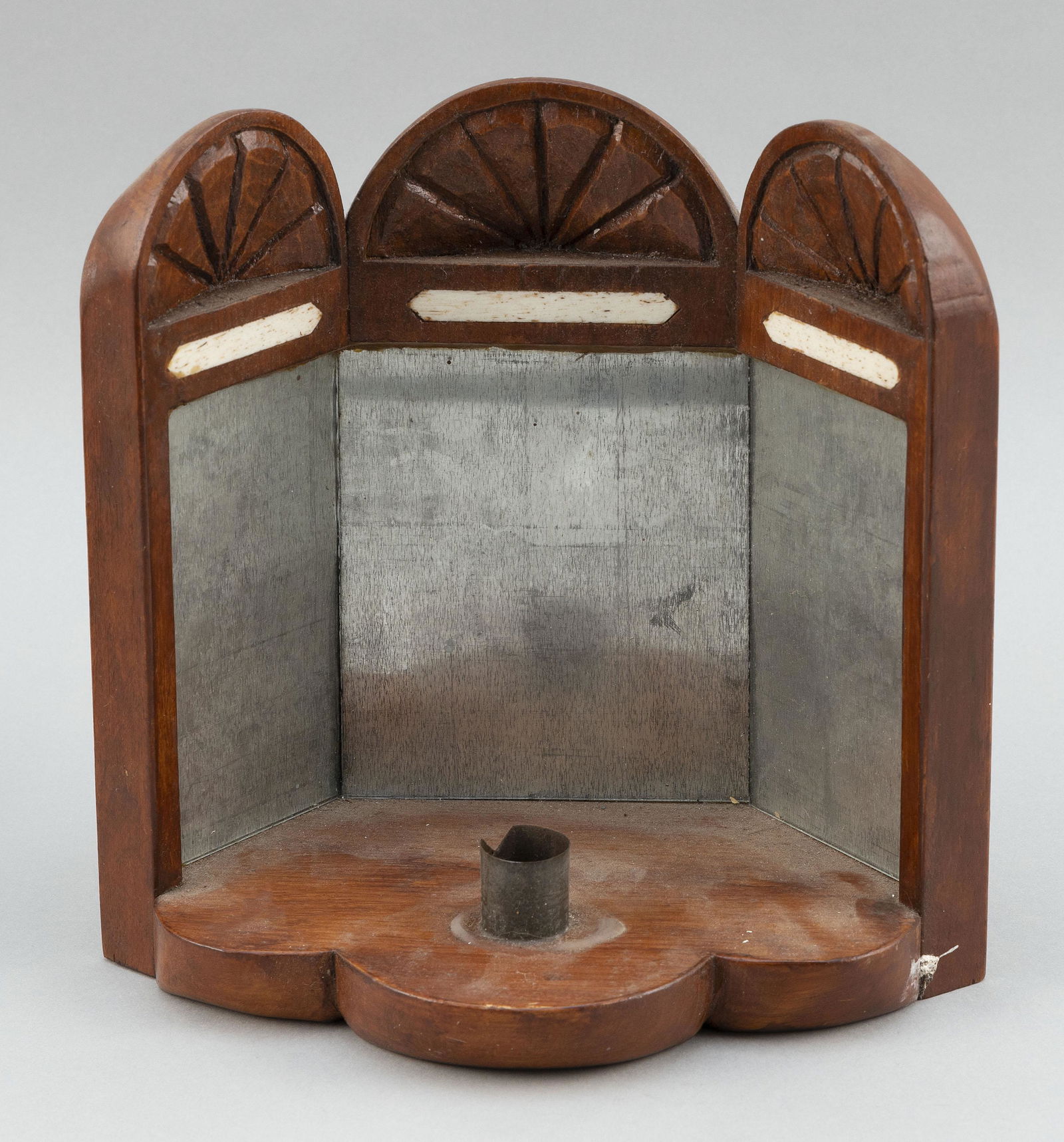 CARVED WOODEN WALL SCONCE Nantucket, Massachusetts, (1 of 2)