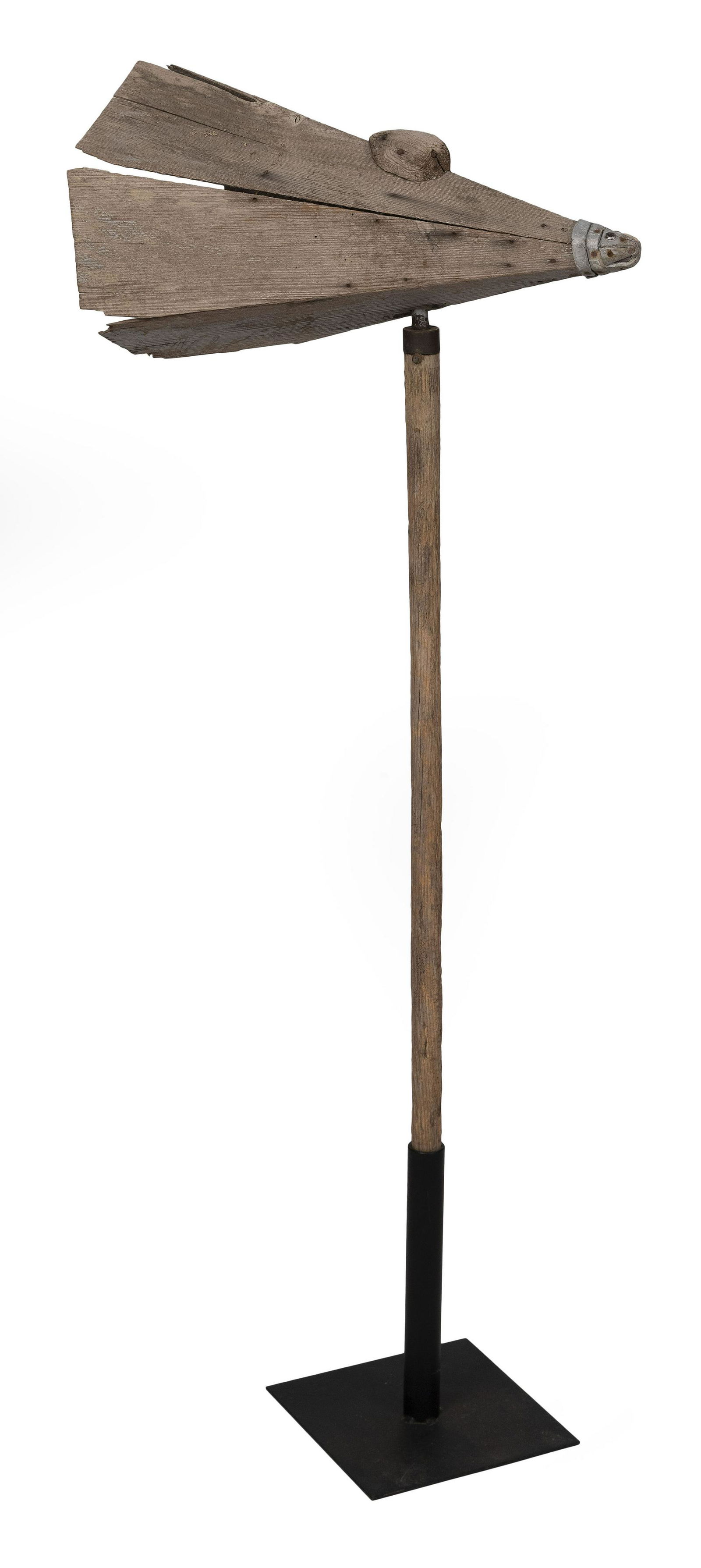 PRIMITIVE WOODEN WIND DIRECTIONAL First Half of the (1 of 1)