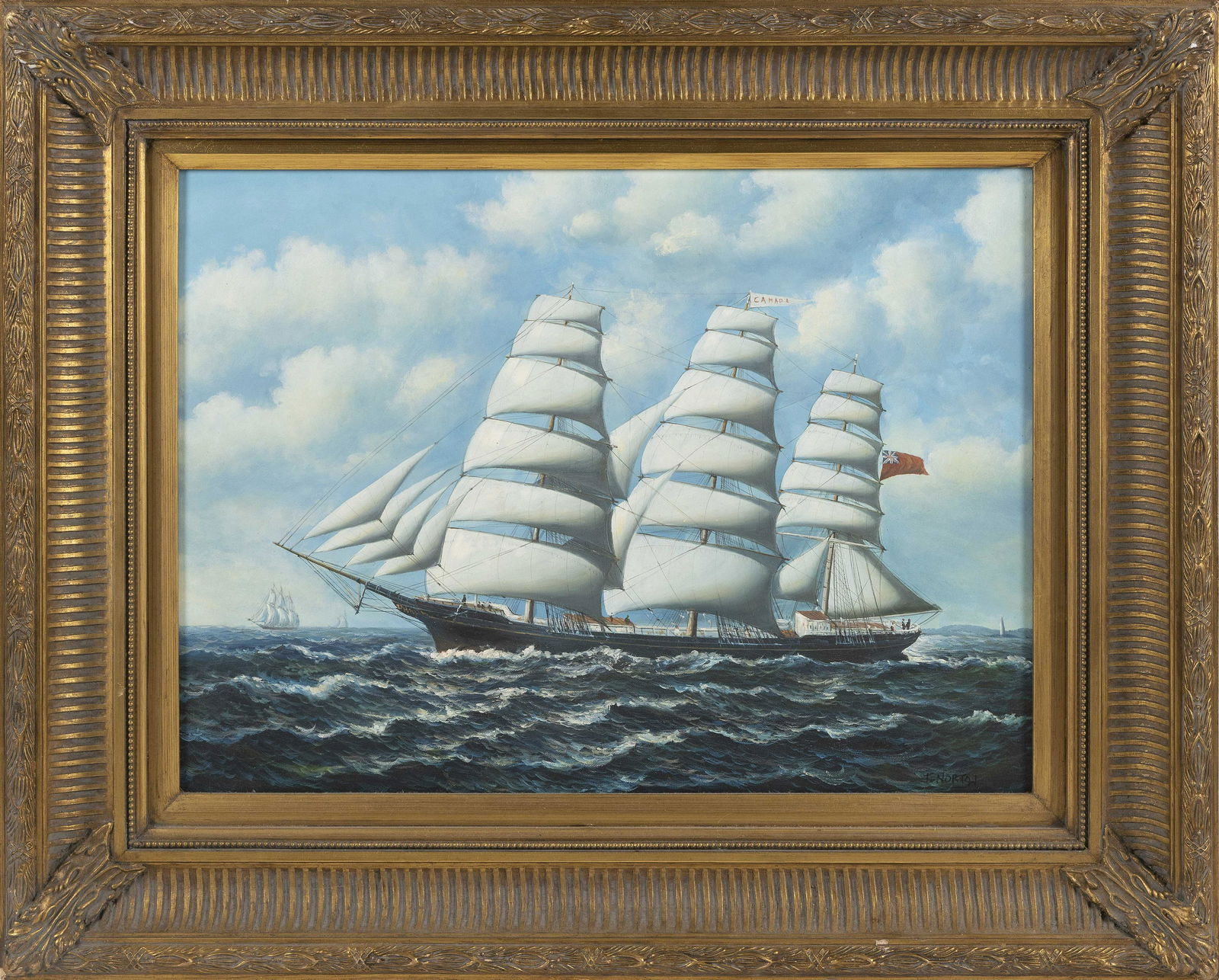 PORTRAIT OF THE THREE-MASTED SHIP "CANADA" 20th Century (1 of 2)