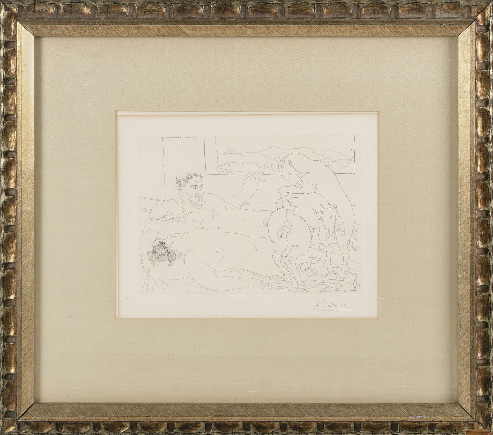 PABLO PICASSO (Spain/France, 1881-1973), Le Repos du Sculpteur III., Etching on Montval laid paper (1 of 4)