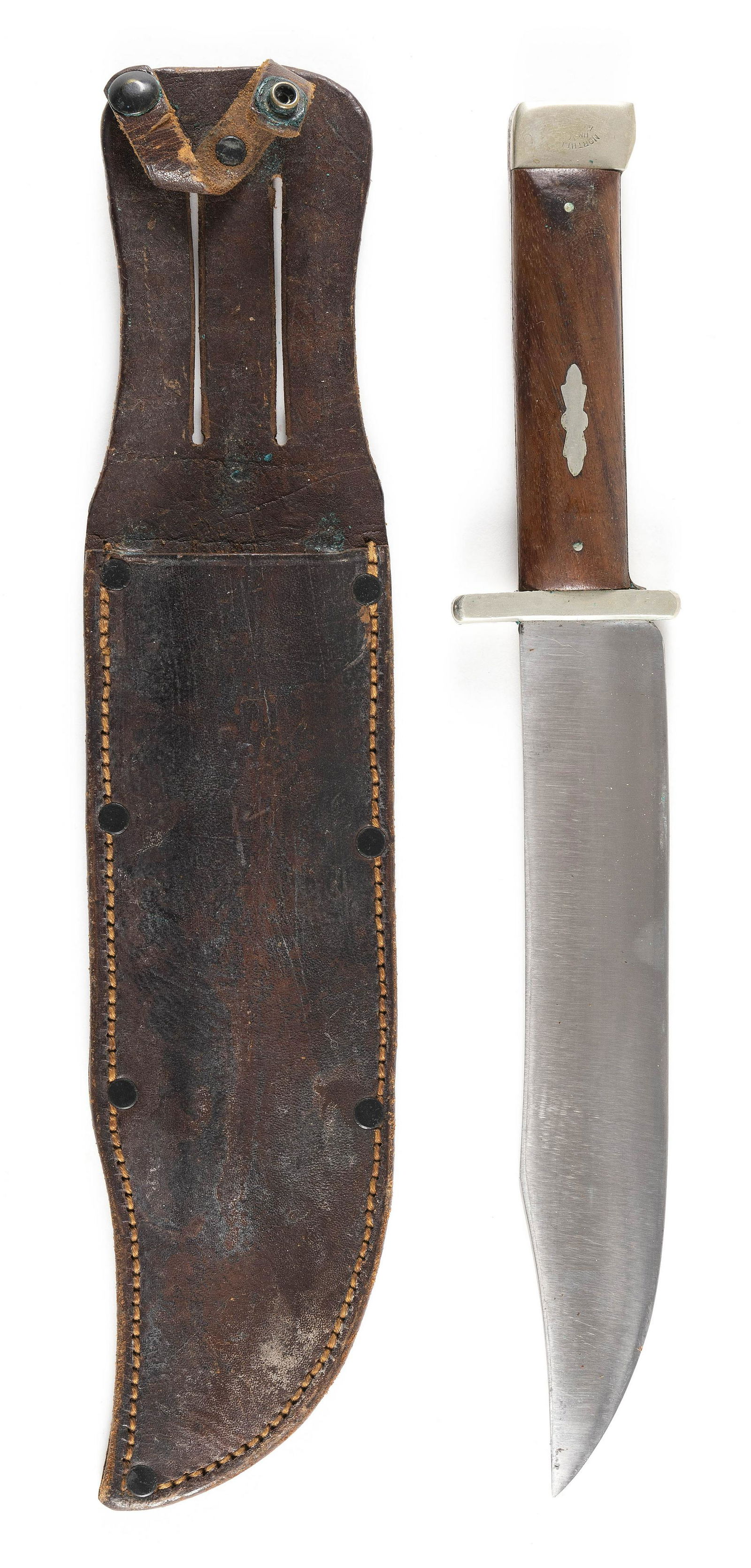 NORTHFIELD UN-X-LD MODEL BOWIE KNIFE 20th Century Length of blade 9”. Total length 14”. (1 of 2)