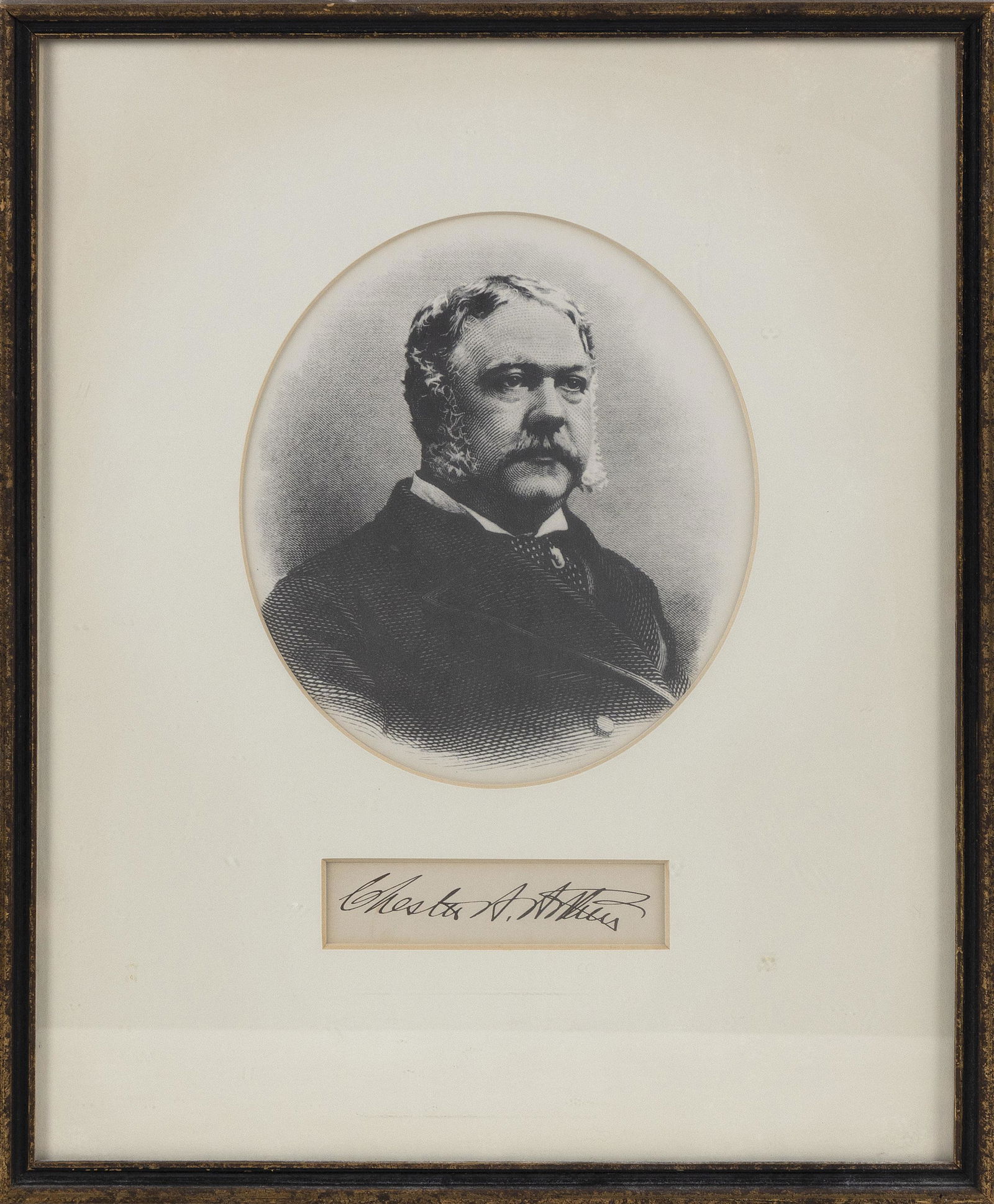 CHESTER A. ARTHUR AUTOGRAPH 19th Century Framed 15” x 12”. (1 of 2)
