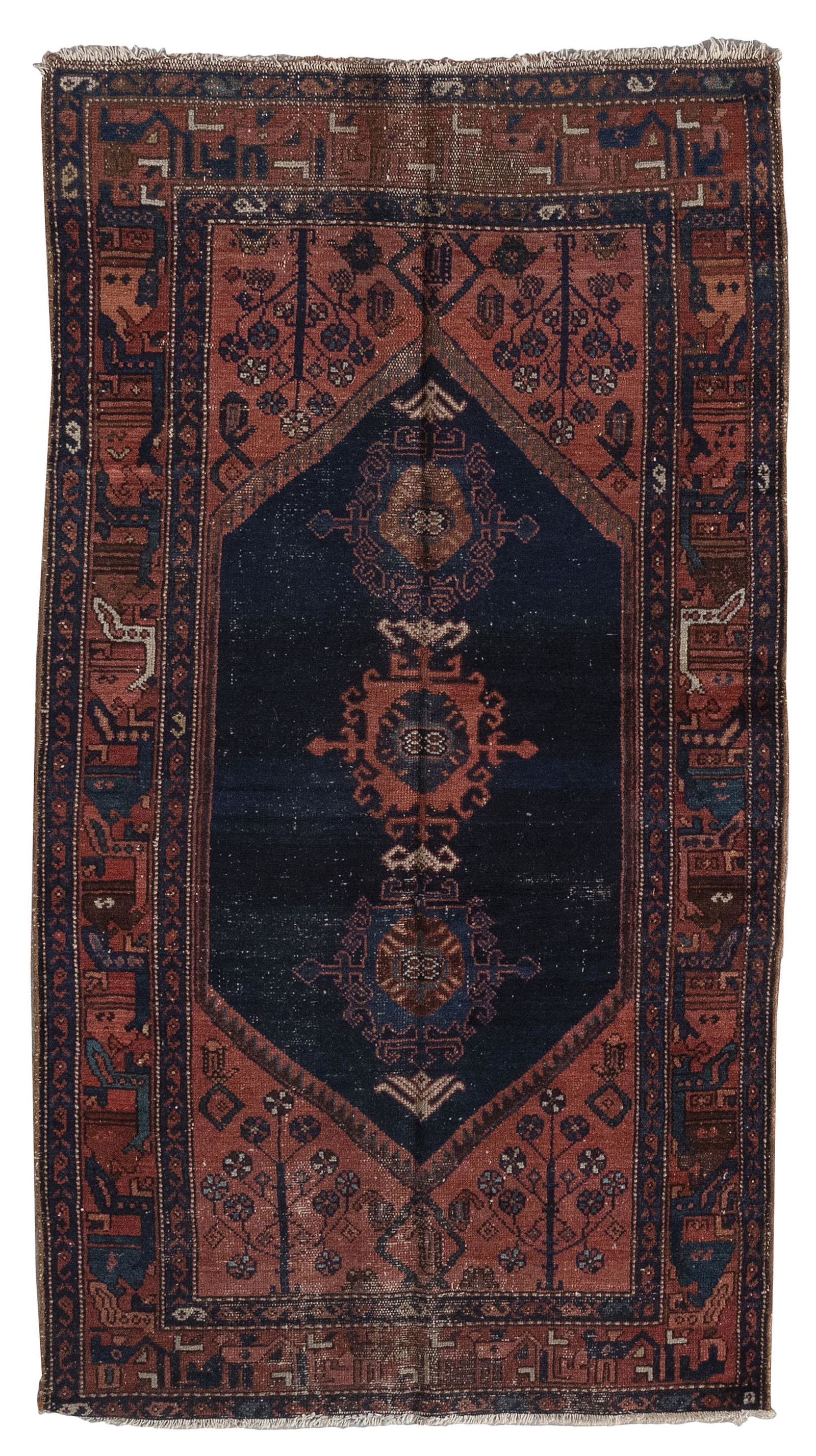 HAMADAN RUG: 3’4” X 6’0” Early 20th Century (1 of 1)