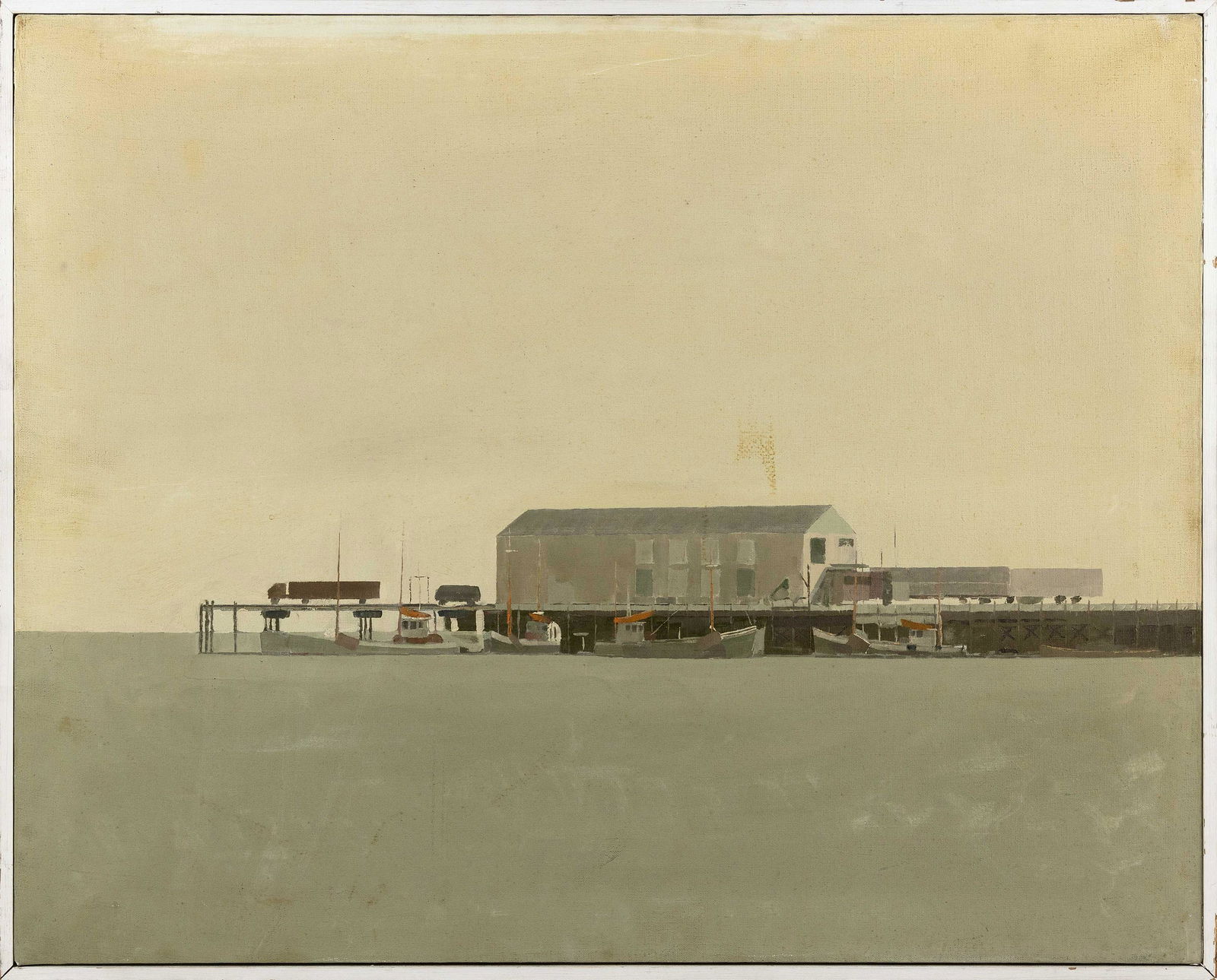 ARTHUR MORRIS COHEN (New York, 1928-2012), "MacMillan Wharf, Provincetown"., Oil on canvas, 24" x (1 of 2)