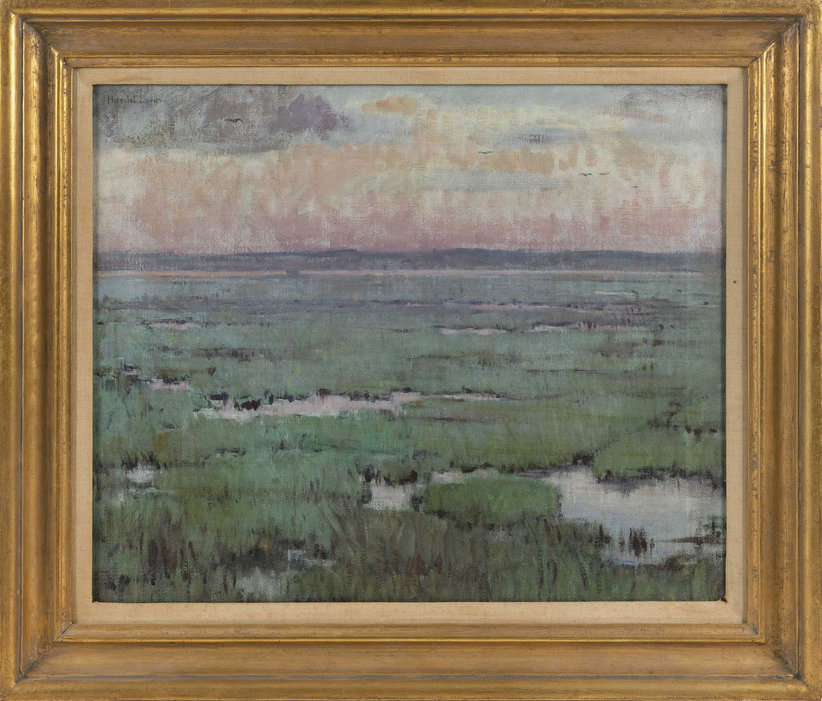 HARRIET LORD (Massachusetts/New Jersey, 1879-1958), Marsh landscape., Oil on canvas, 20” x (1 of 3)