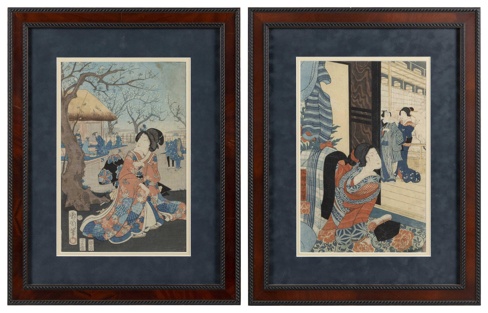 TOYOHARA KUNICHIKA (Japan, 1835-1900), Two Woodblock Prints, oban tate-e (1 of 2)