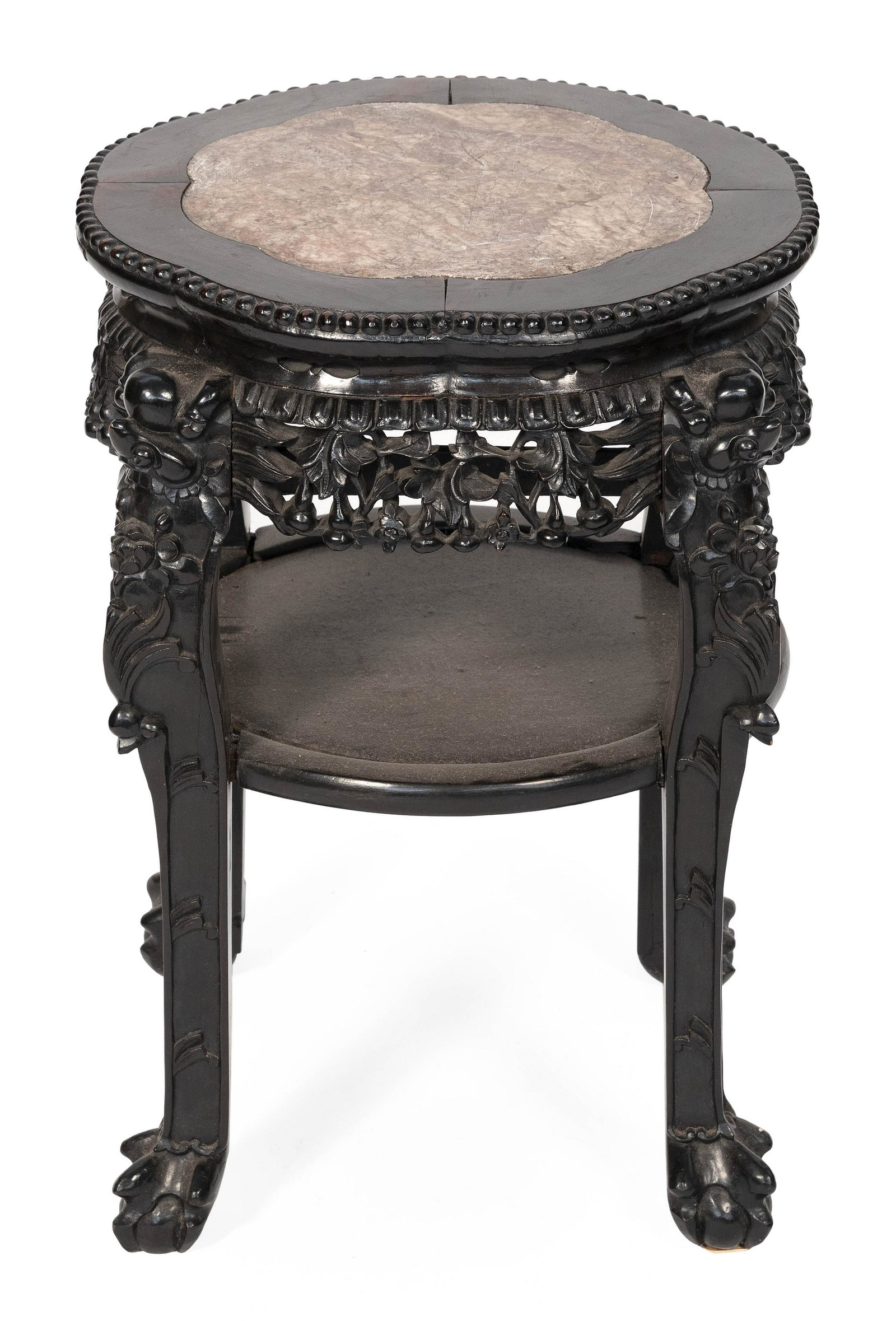 CHINESE ROSEWOOD TABORET 19th Century Height 27”. Diameter 17”. (1 of 1)