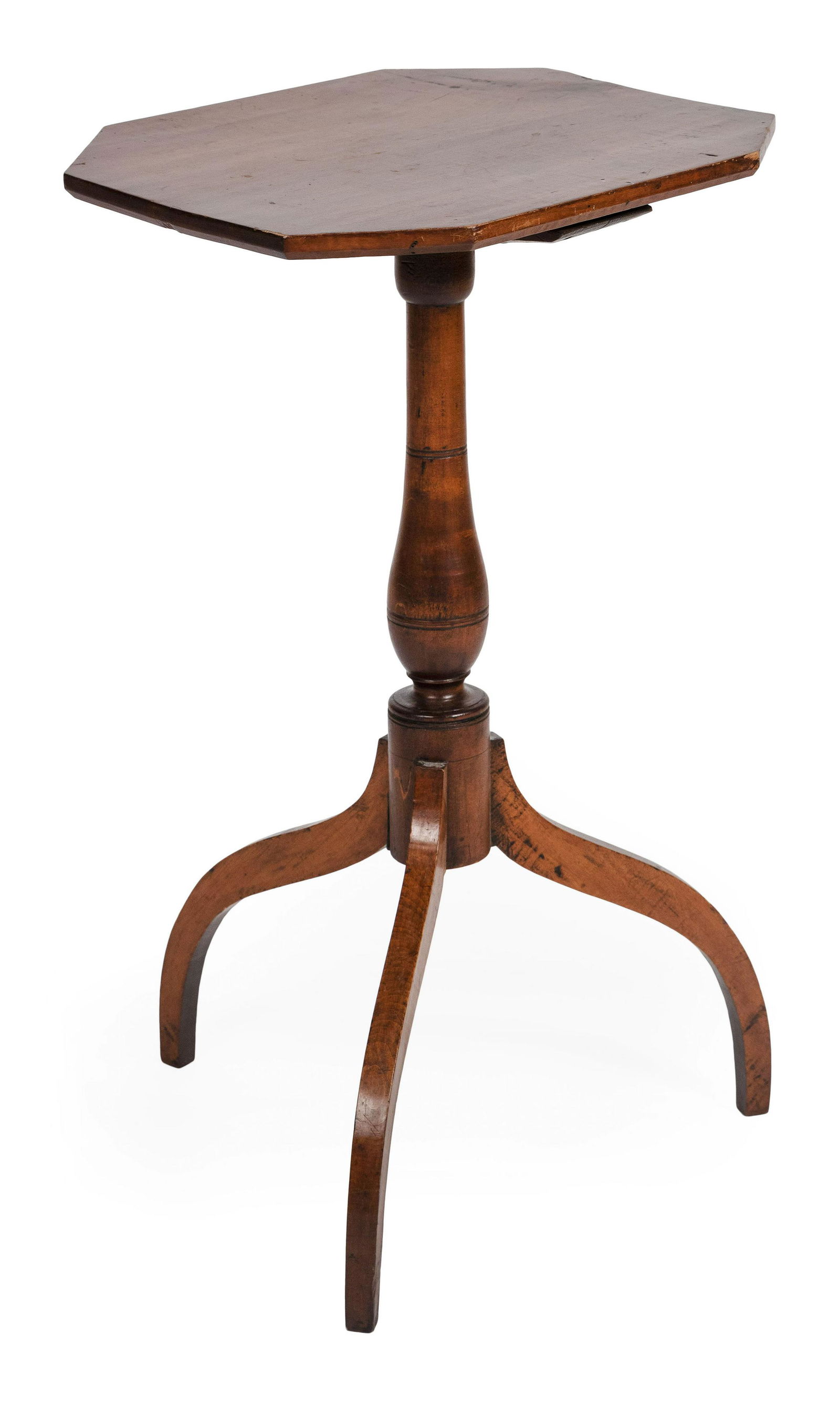 CANDLESTAND Early 19th Century Height 28.5”. Top 14.75” x 16.75”. (1 of 2)