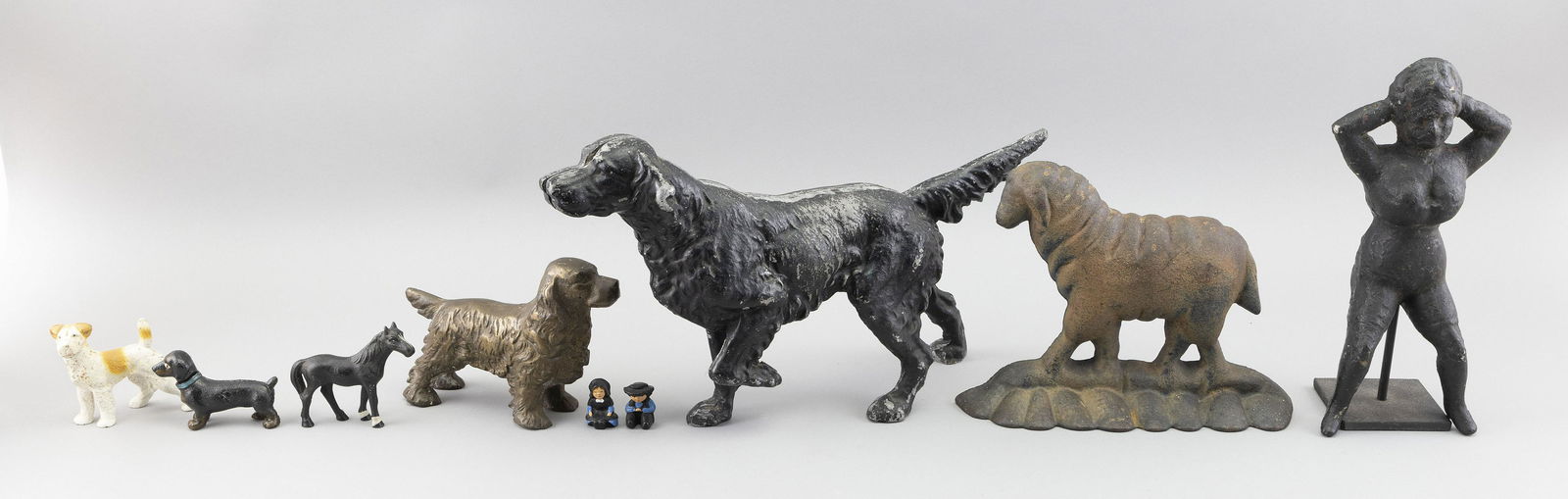 NINE MIXED METAL ITEMS 19th and 20th Century Lengths to 14.5”. (1 of 1)