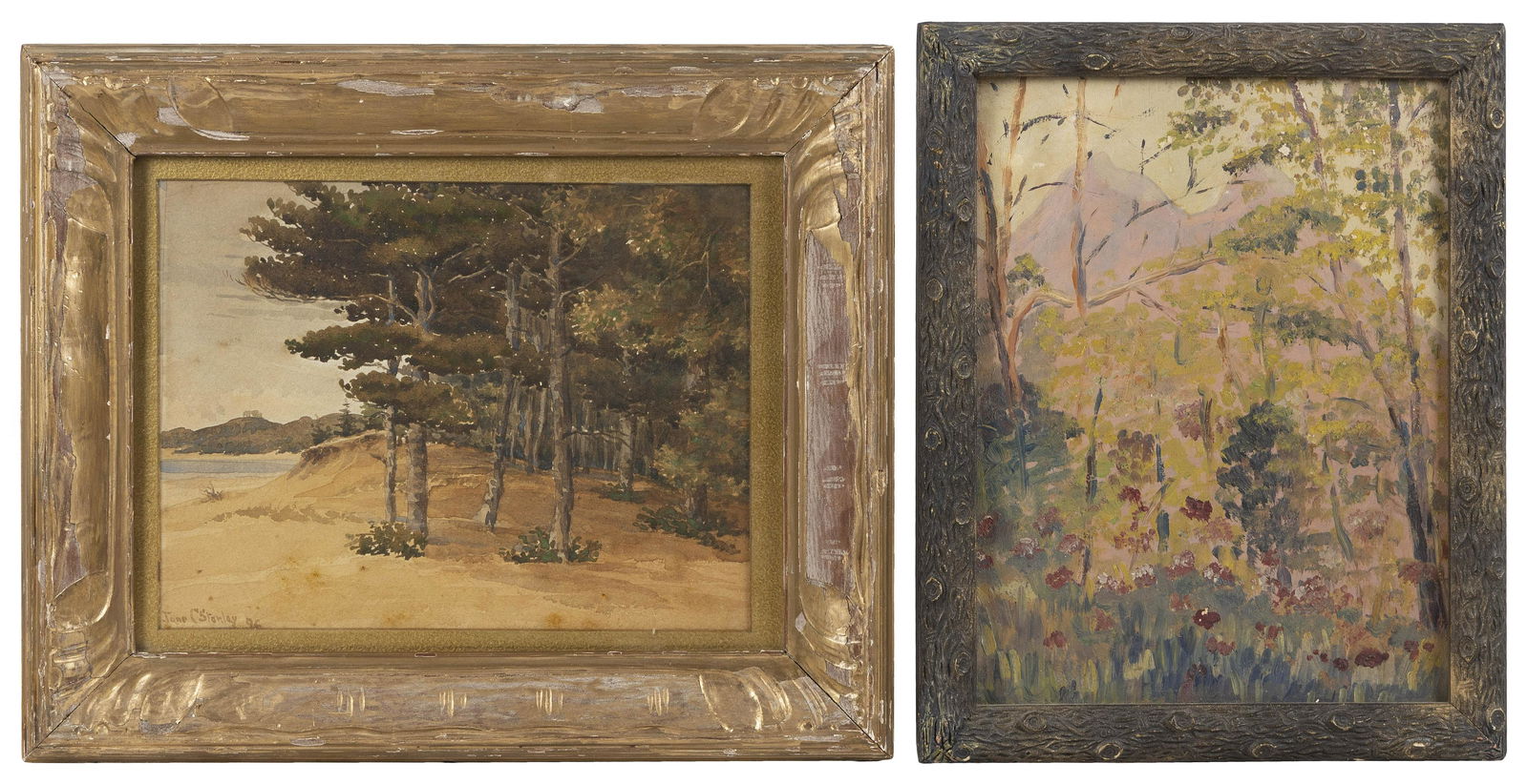 TWO LANDSCAPE PAINTINGS (1 of 2)