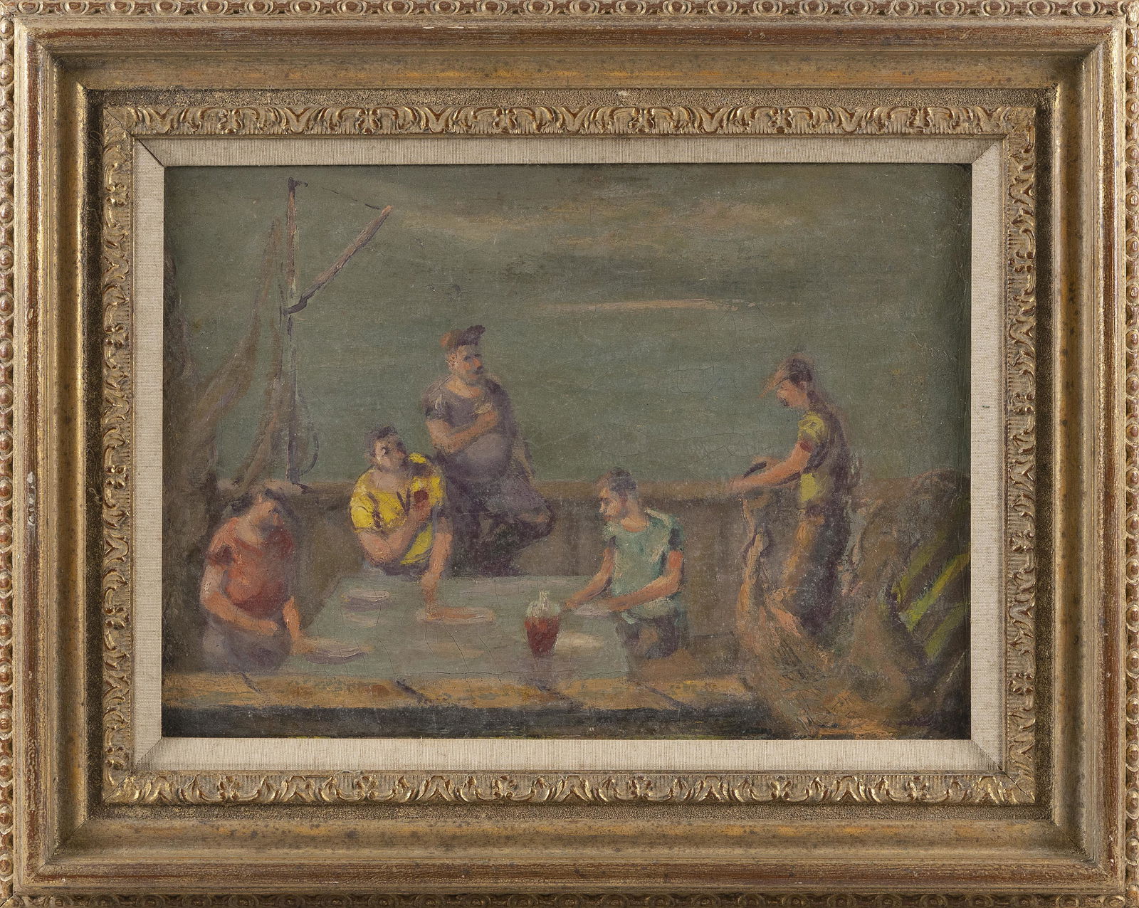 ATTRIBUTED TO SIMKA SIMKHOVITCH (New York/Connecticut/Russia/Ukraine, 1893-1949), Figures in an (1 of 2)