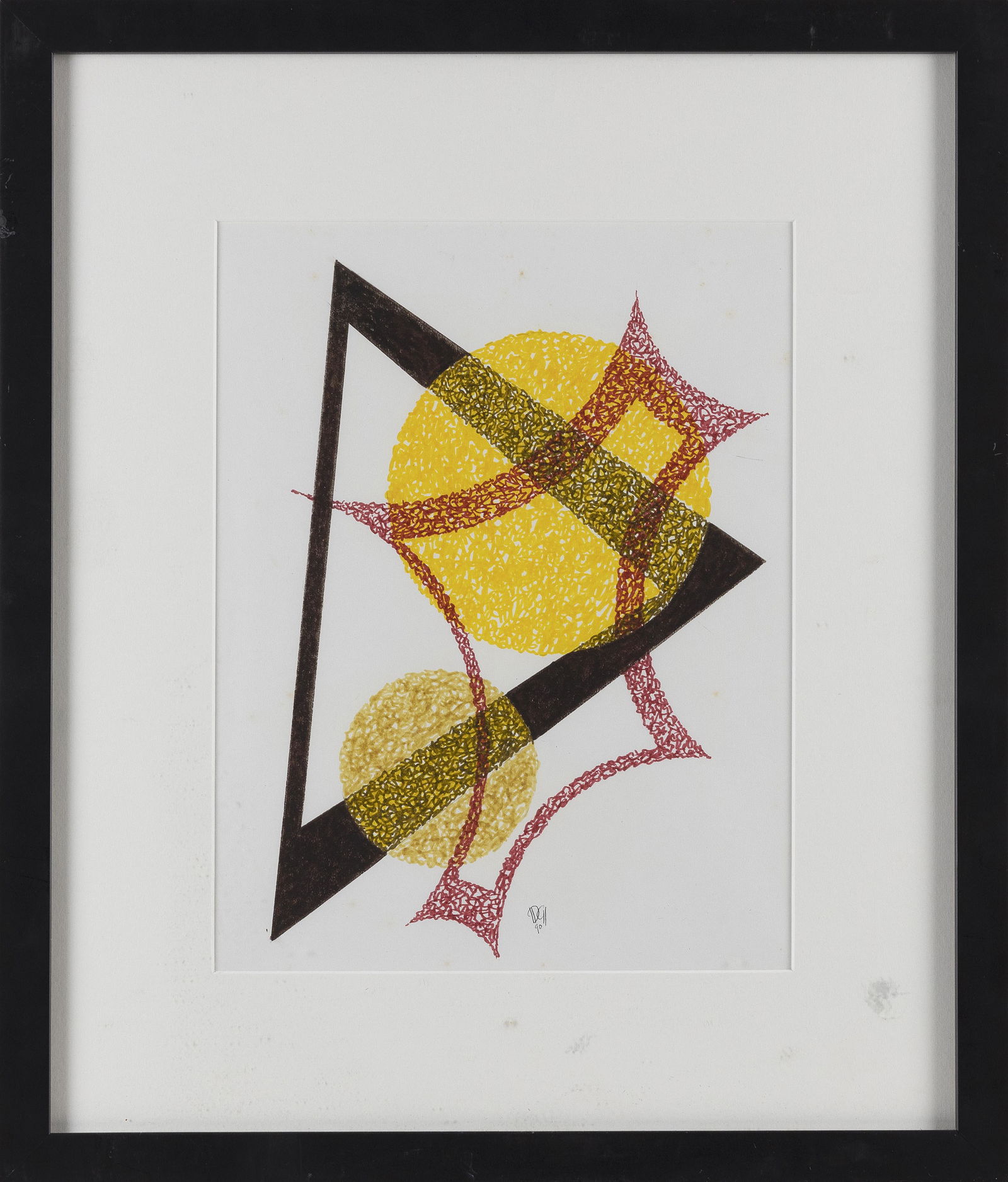DWINELL GRANT (New York, 1912-1991), Geometric abstract., Watercolor on paper, 13" x 10" sight. (1 of 2)