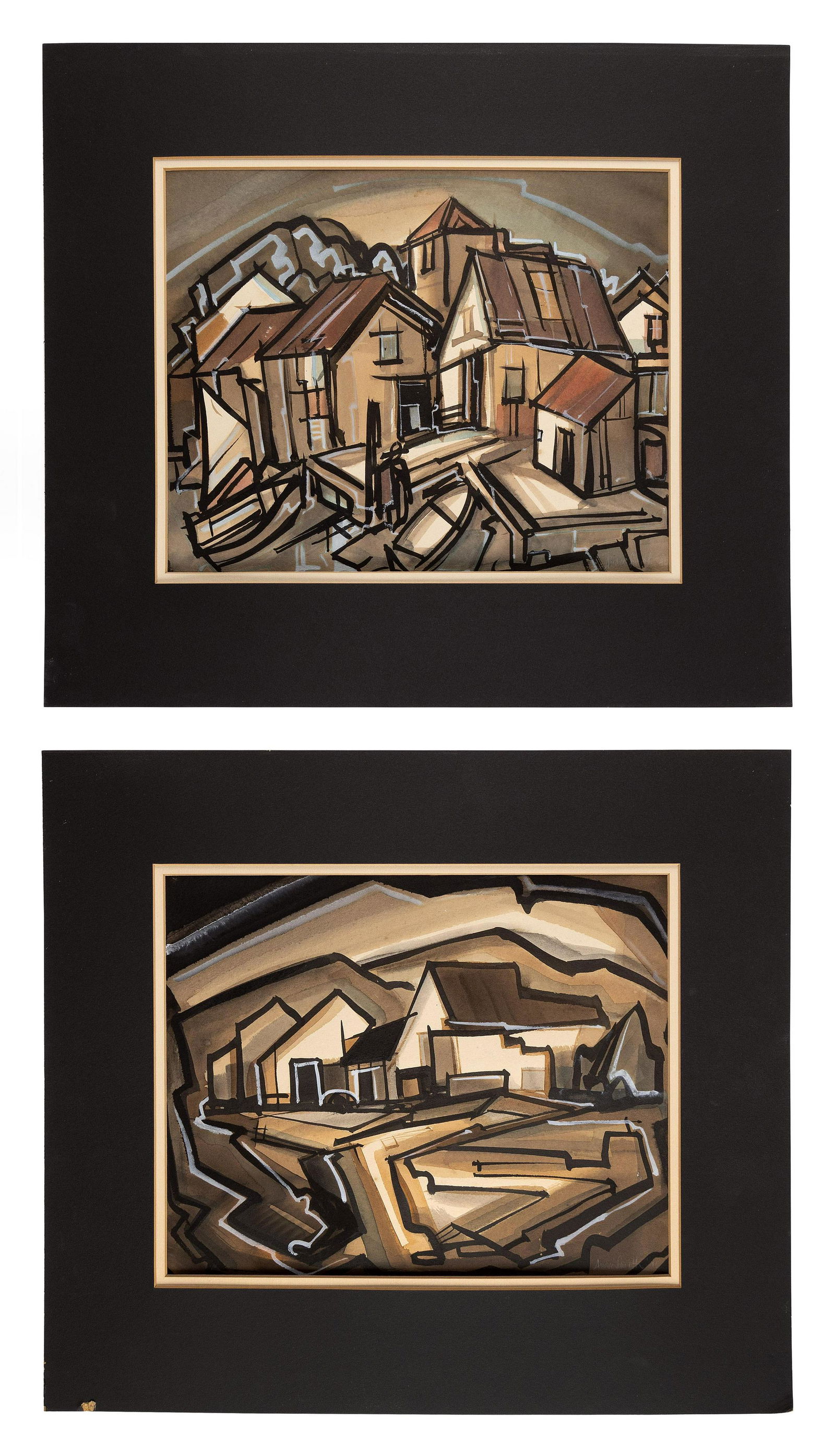 JULES ANDRE SMITH (Florida/Connecticut/Hong Kong, 1880-1959), Two works, Watercolors and gouaches on (1 of 1)