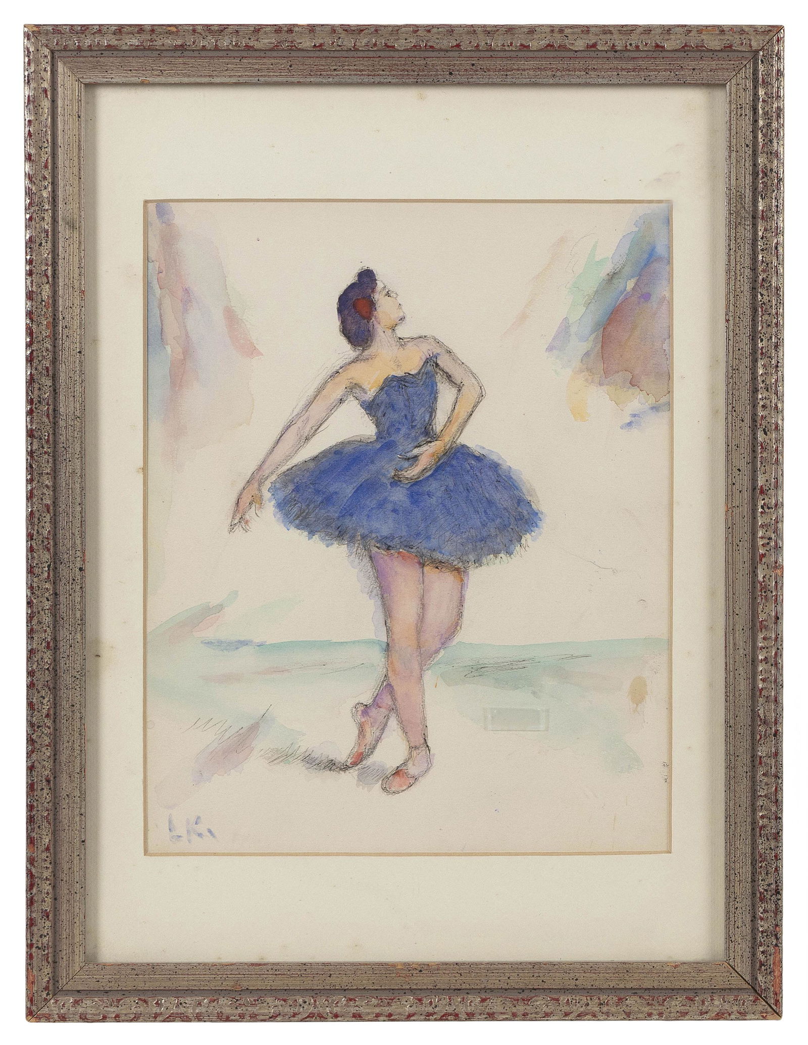 LOUIS KRONBERG (New York/Florida/Massachusetts/France, 1872-1965), Portrait of a ballet dancer., Ink (1 of 2)