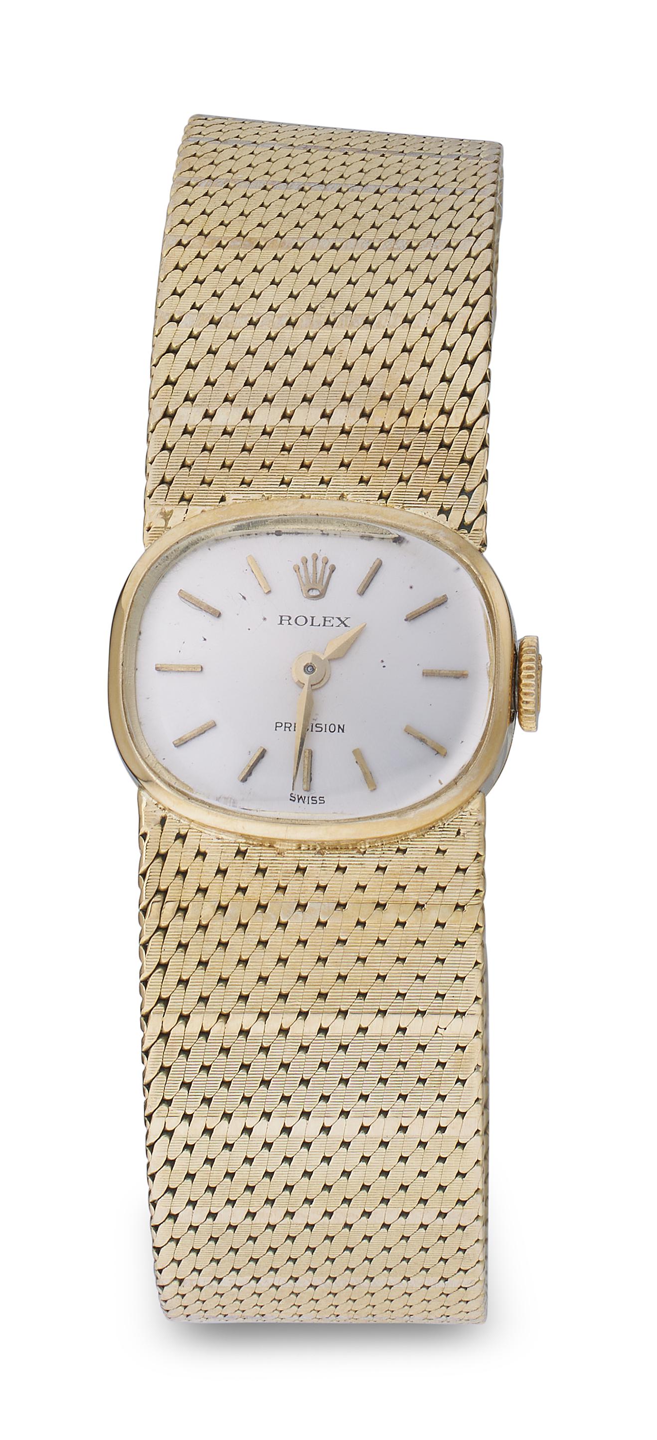 ROLEX 18KT YELLOW GOLD DRESS WATCH 1966 Approx. 29.35 total dwt.: ROLEX 18KT YELLOW GOLD DRESS WATCH 1966 Approx. 29.35 total dwt. (No Reserve*) 1966Serial #1277147. Back stamped with Rolex logo and 1279147. Band tapers from 16.0mm to 14.0mm at clasp. Stamped 18kt.