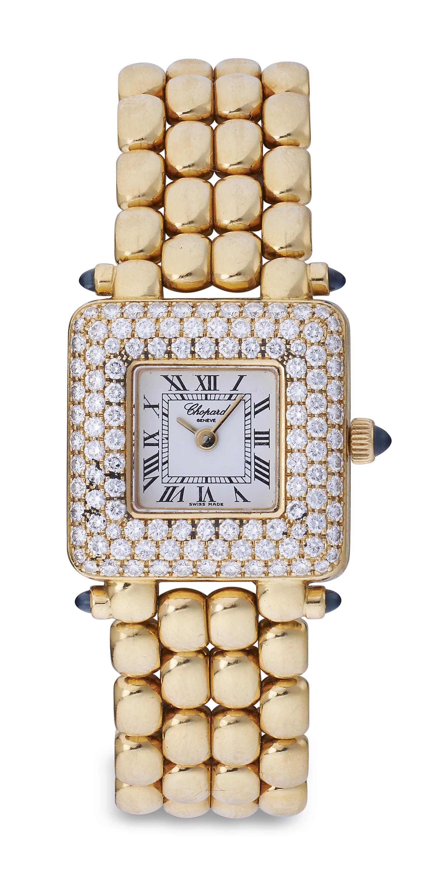 CHOPARD 18KT YELLOW GOLD AND DIAMOND WATCH Approx. 60.08 total dwt. (1 of 2)