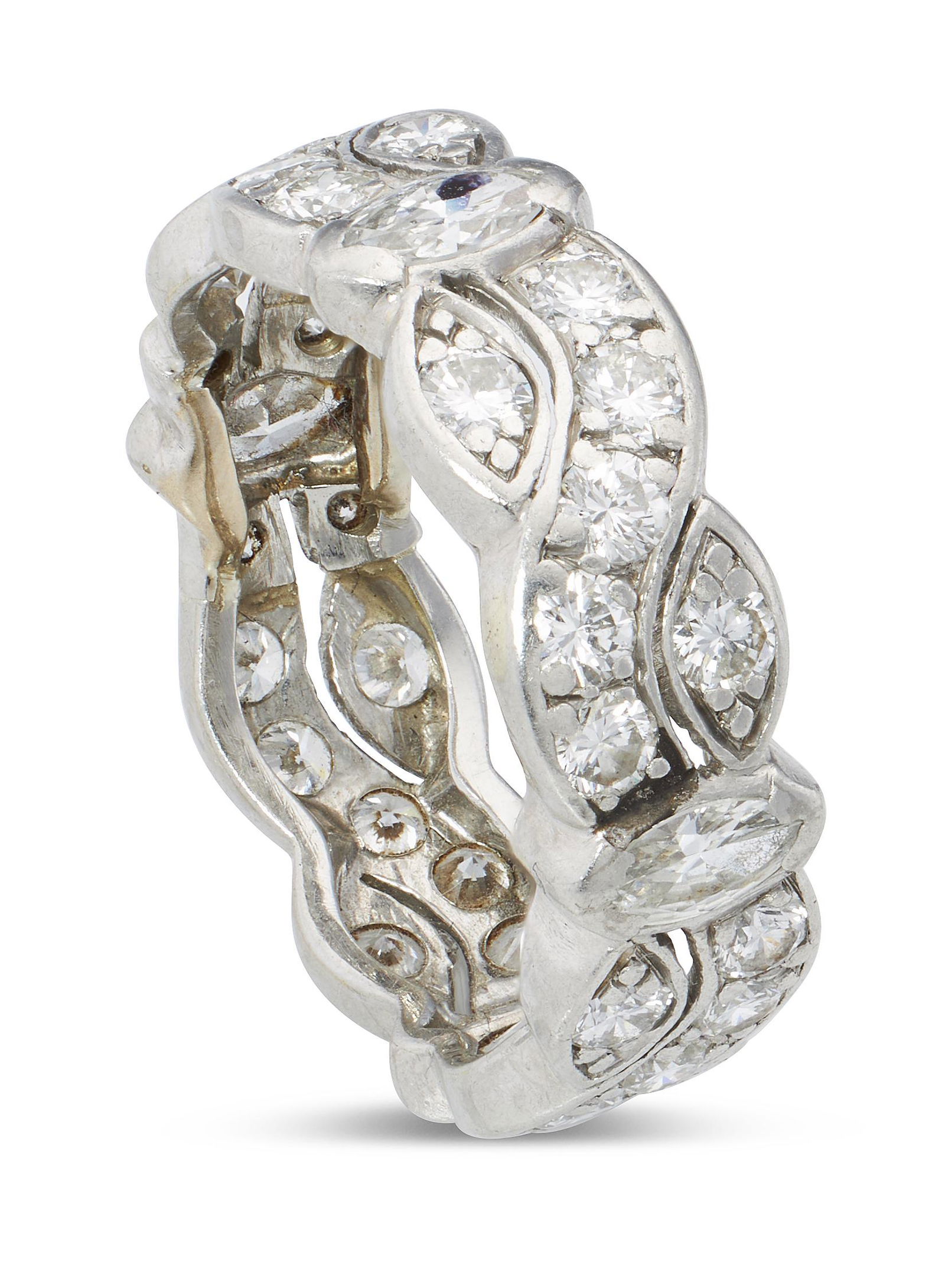 PLATINUM AND DIAMOND ETERNITY BAND Approx. 4.36 total dwt. (1 of 1)