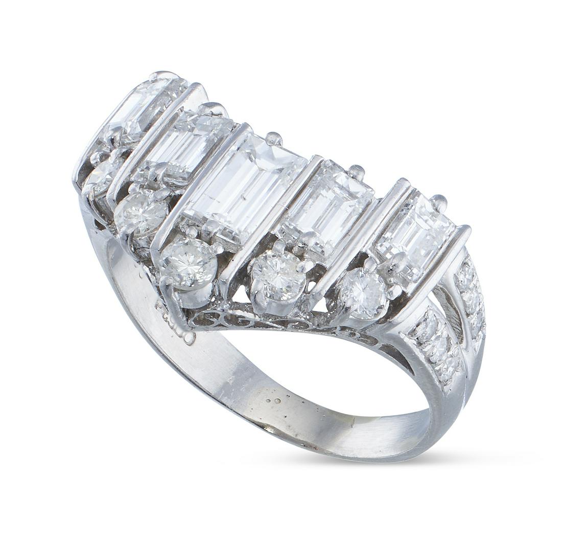 PLATINUM AND DIAMOND BAND Approx. 4.96 total dwt. (1 of 1)