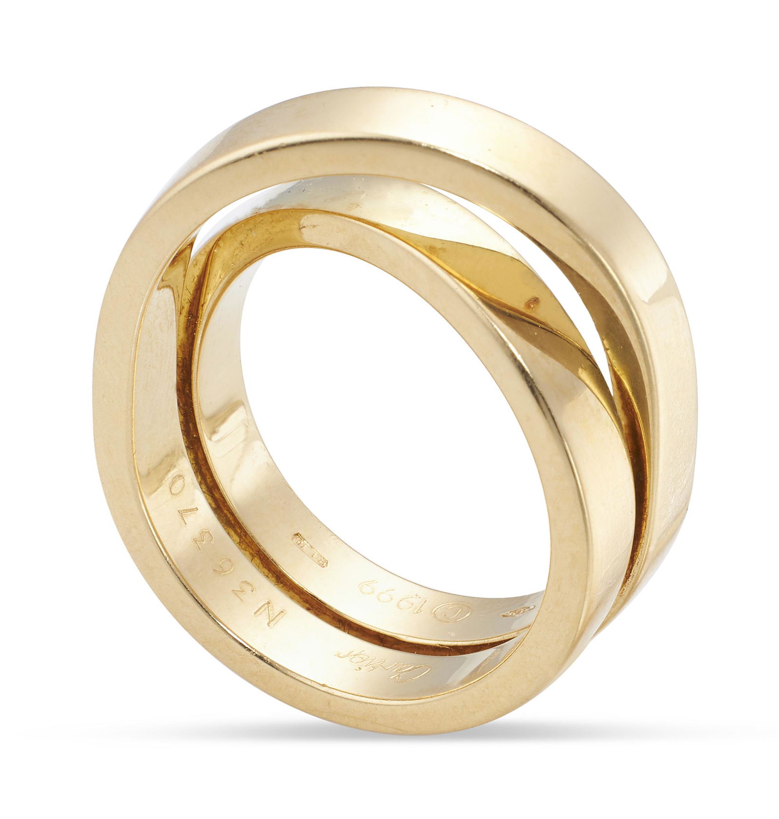 CARTIER NOUVELLE 18KT YELLOW GOLD CROSSOVER RING Approx. 9.51 total dwt. (1 of 1)