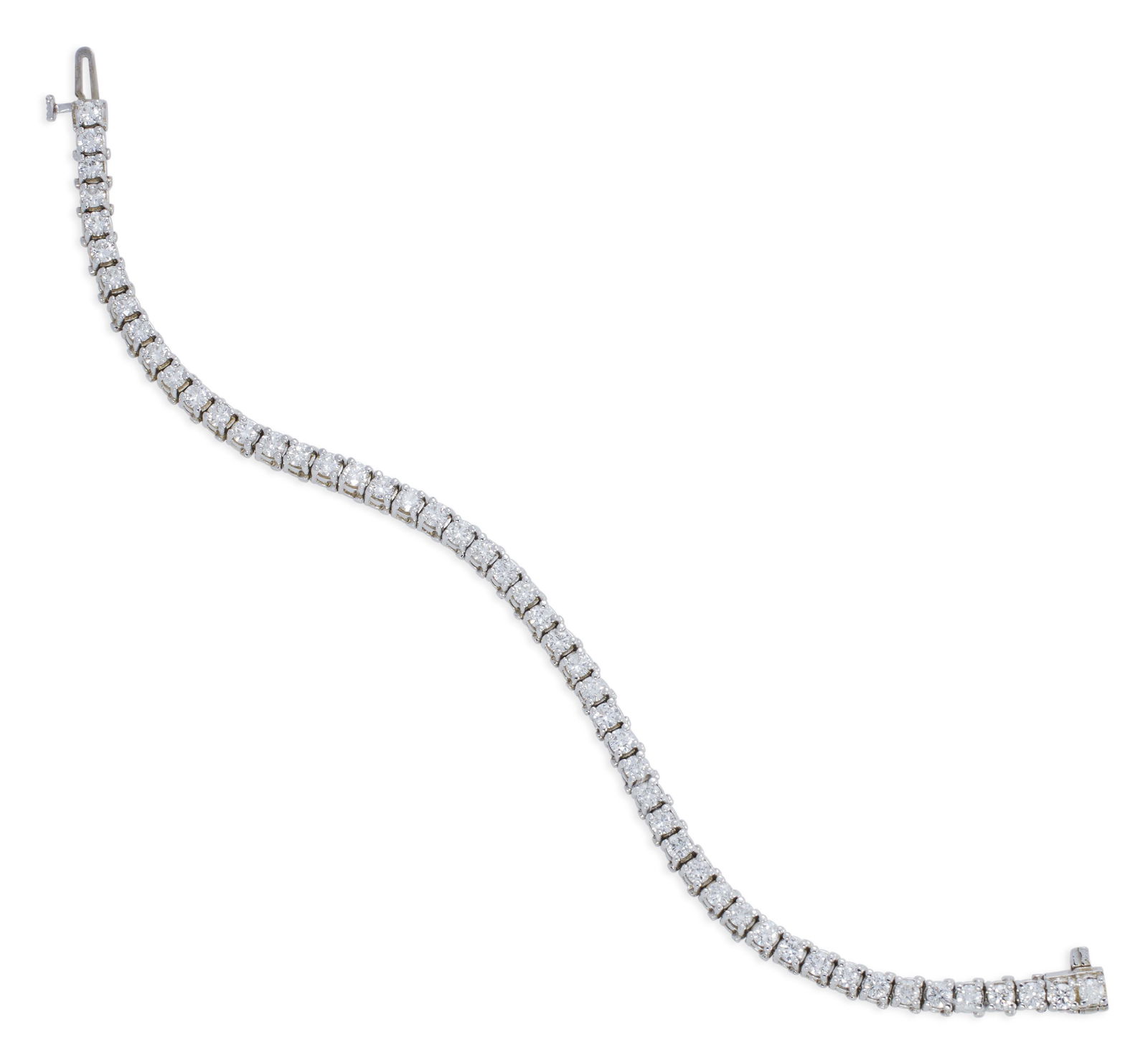 14KT WHITE GOLD AND DIAMOND TENNIS BRACELET Approx. 10.99 total dwt. (1 of 1)